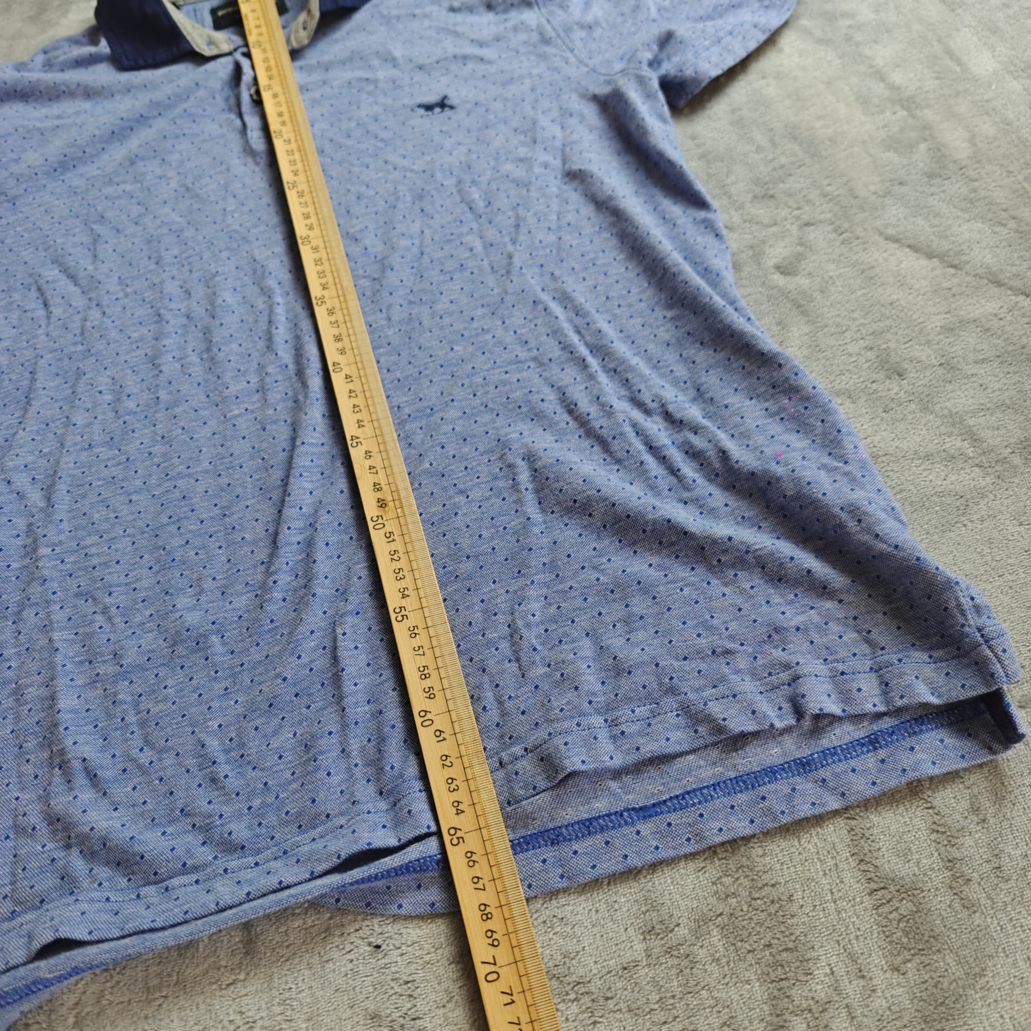 Rodd & Gunn Sports Fit Polo Shirt Men's Size M Blue Dot Print Short Sleeve — photo 4 of 7