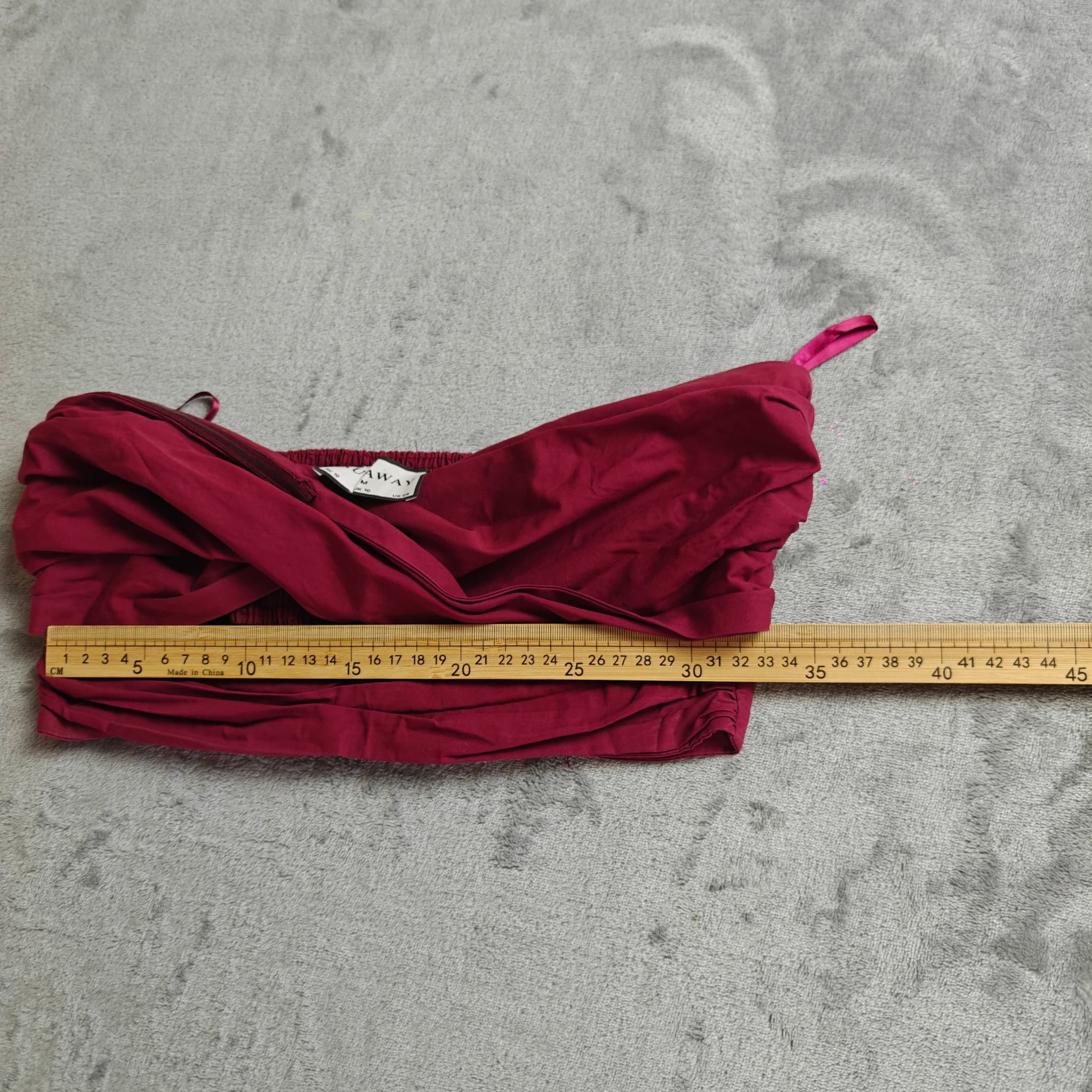 Runaway Red Draped Cross-Over Crop Top Women's Size 10 — photo 4 of 6