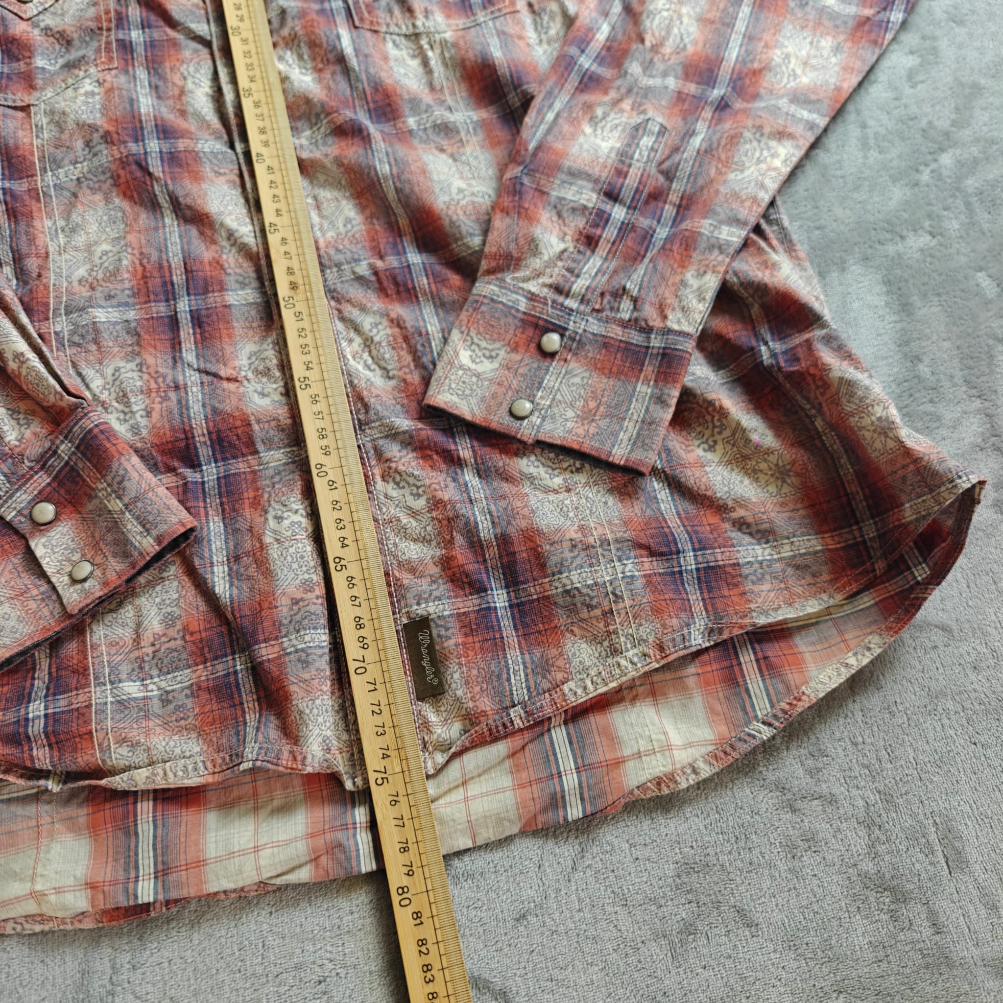 Wrangler Retro Premium Western Shirt Men's XXL Plaid Long Sleeve Button Up — photo 3 of 7