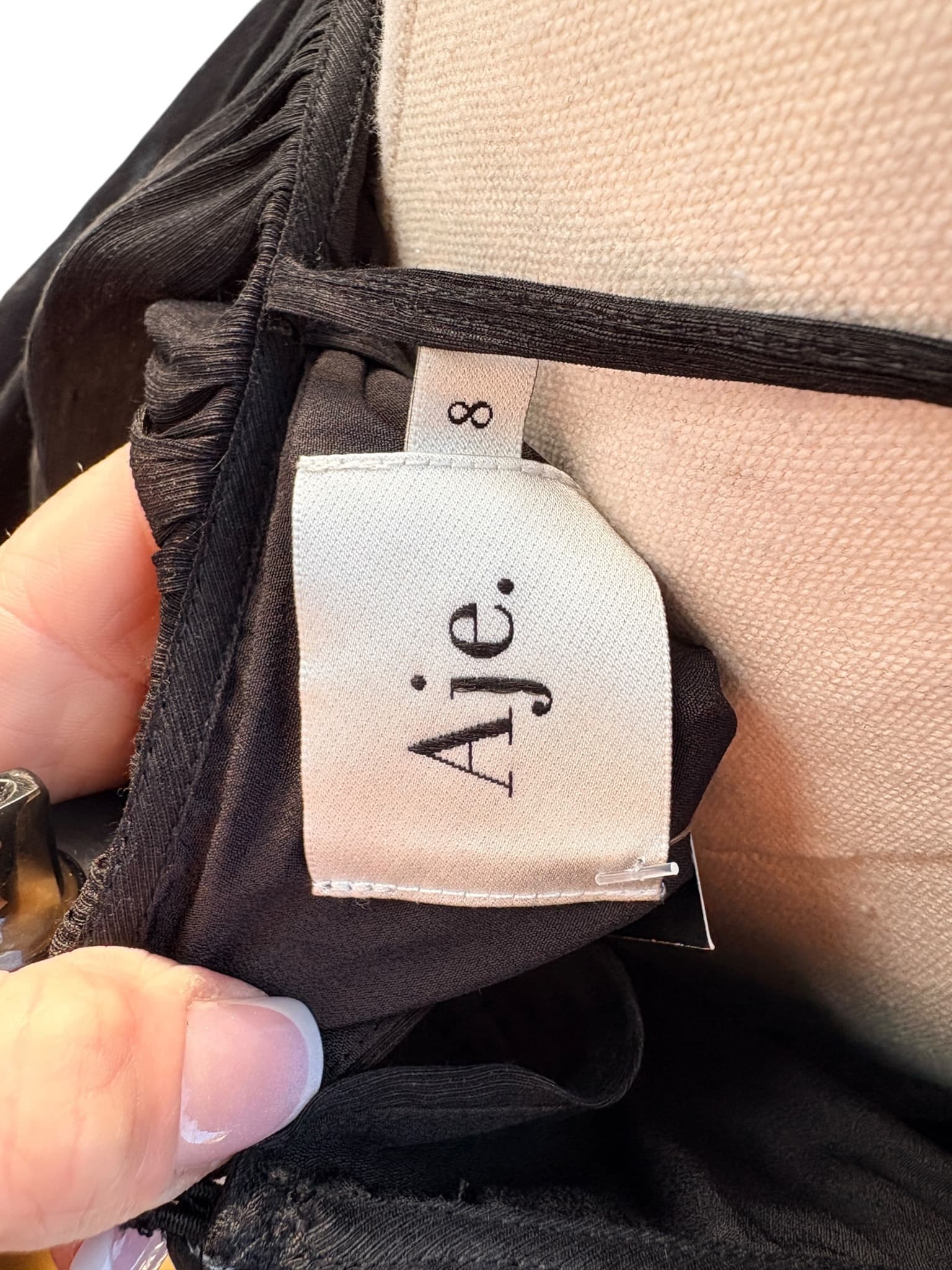 Aje. One-Shoulder Chiffon Blouse Black Size 8 — photo 5 of 7