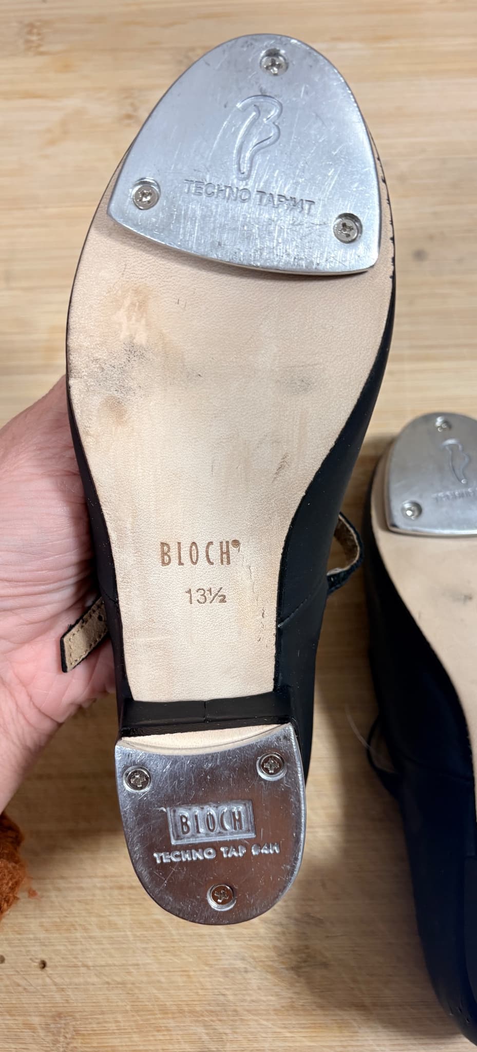 Bloch Techno Tap Shoes Black Leather Girls Size 13 1/2 — photo 5 of 7