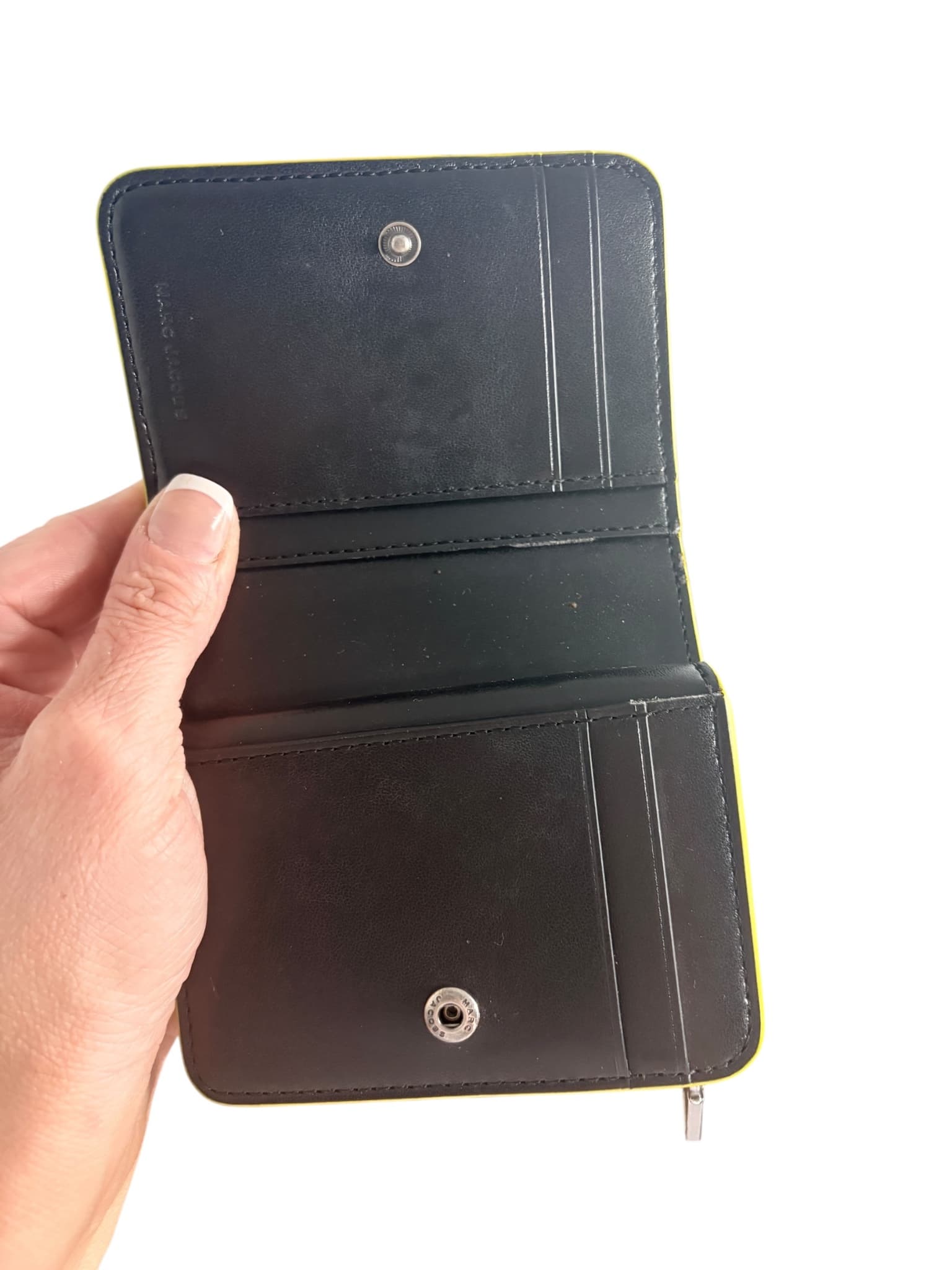 Marc Jacobs The Glam Shot Mini Compact Wallet Yellow Quilted Leather — photo 5 of 6