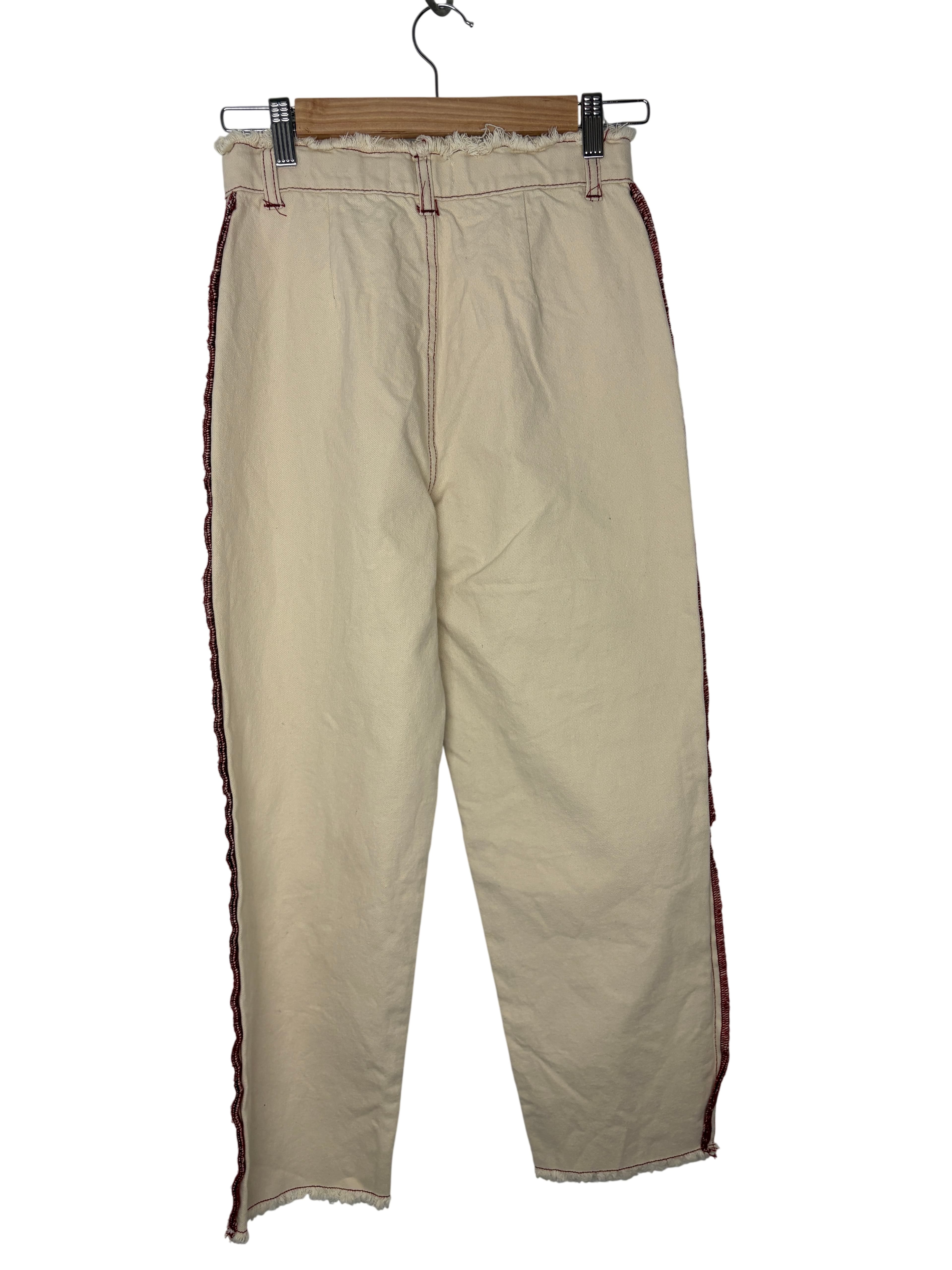 Reiss Denim Trousers Cream With Red Contrast Stitching 11-12Y — photo 1 of 7