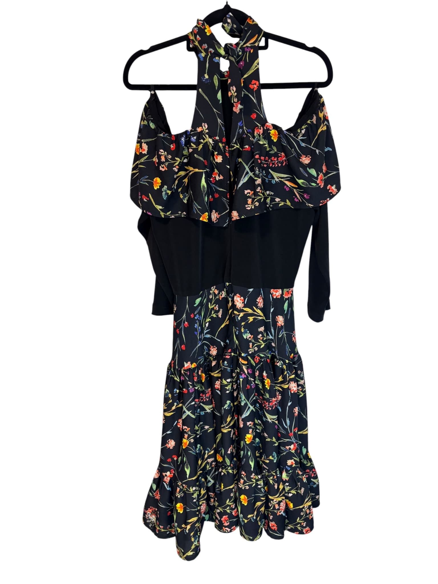 Sacha Drake Floral Cold Shoulder Tiered Midi Dress Size 14 — photo 4 of 5
