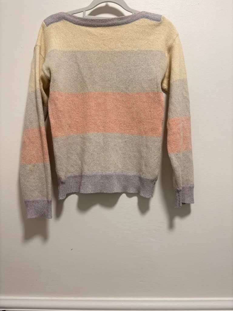 Saint Germain Vintage Pastel Striped Knit Sweater - Women's Size M — photo 4 of 5