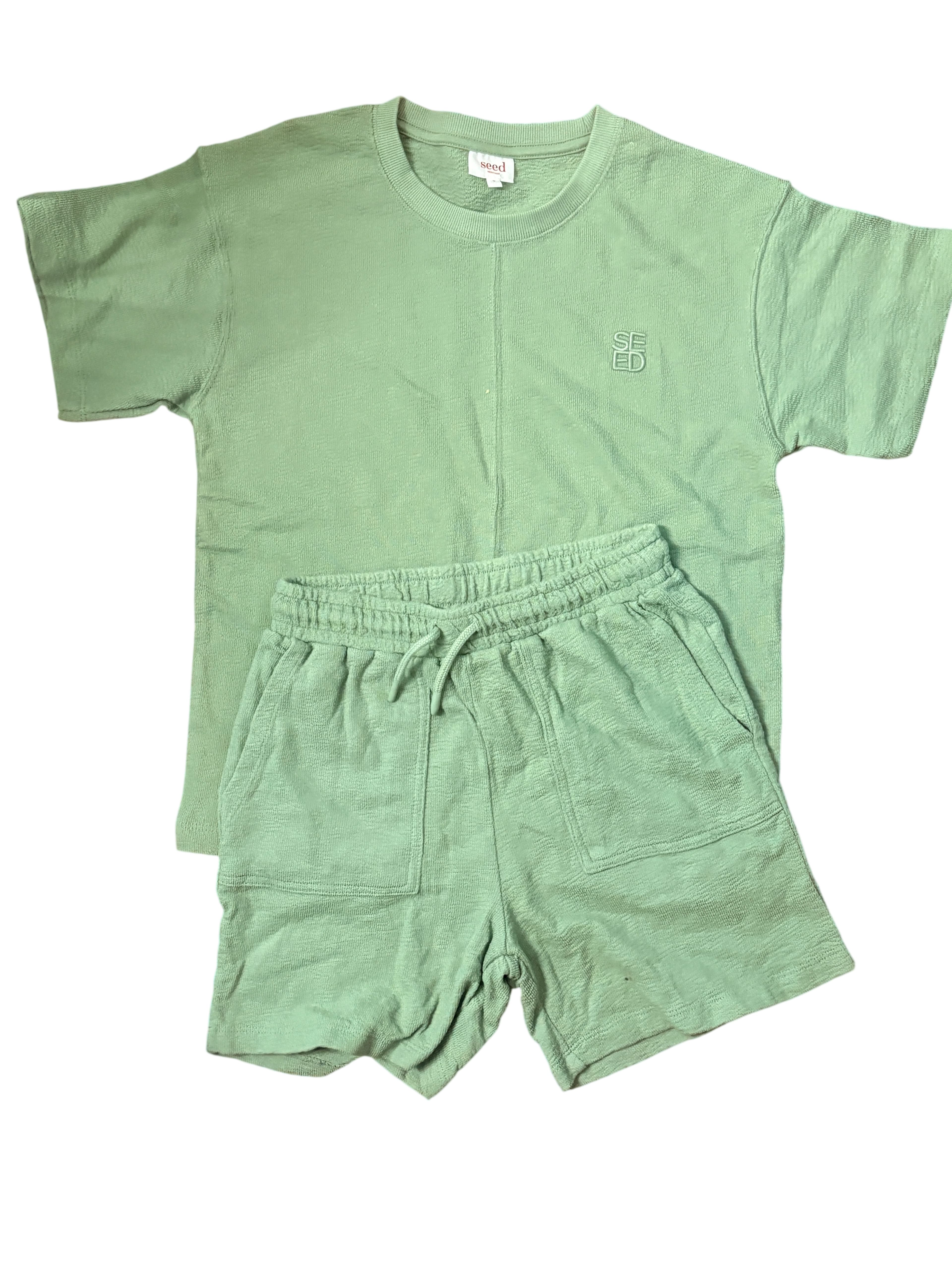 Seed Heritage Textured Towelling Set Green Size 9 — photo 1 of 2