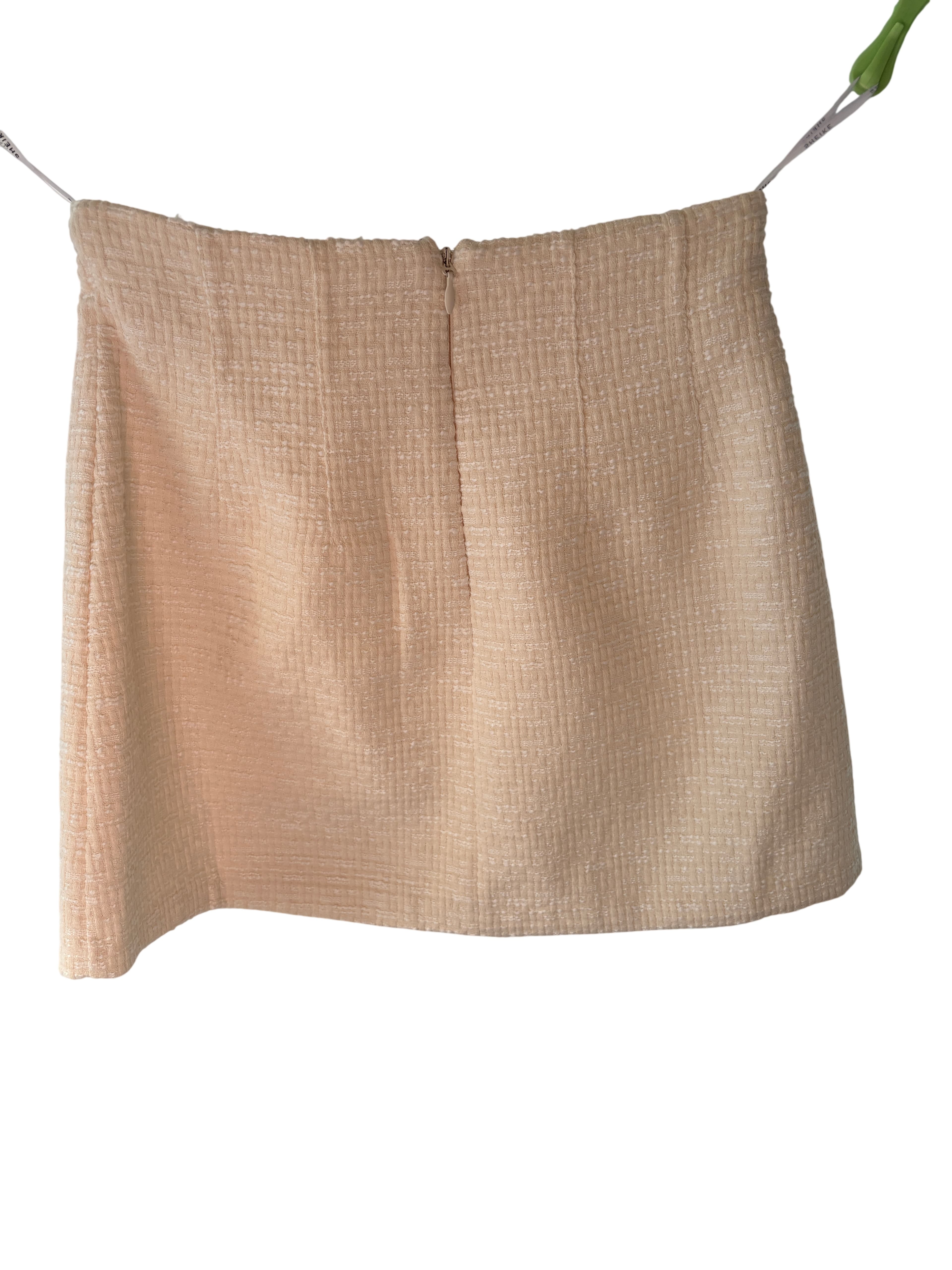 Sheike Tweed Mini Skirt Beige Women's Size 12 — photo 2 of 5