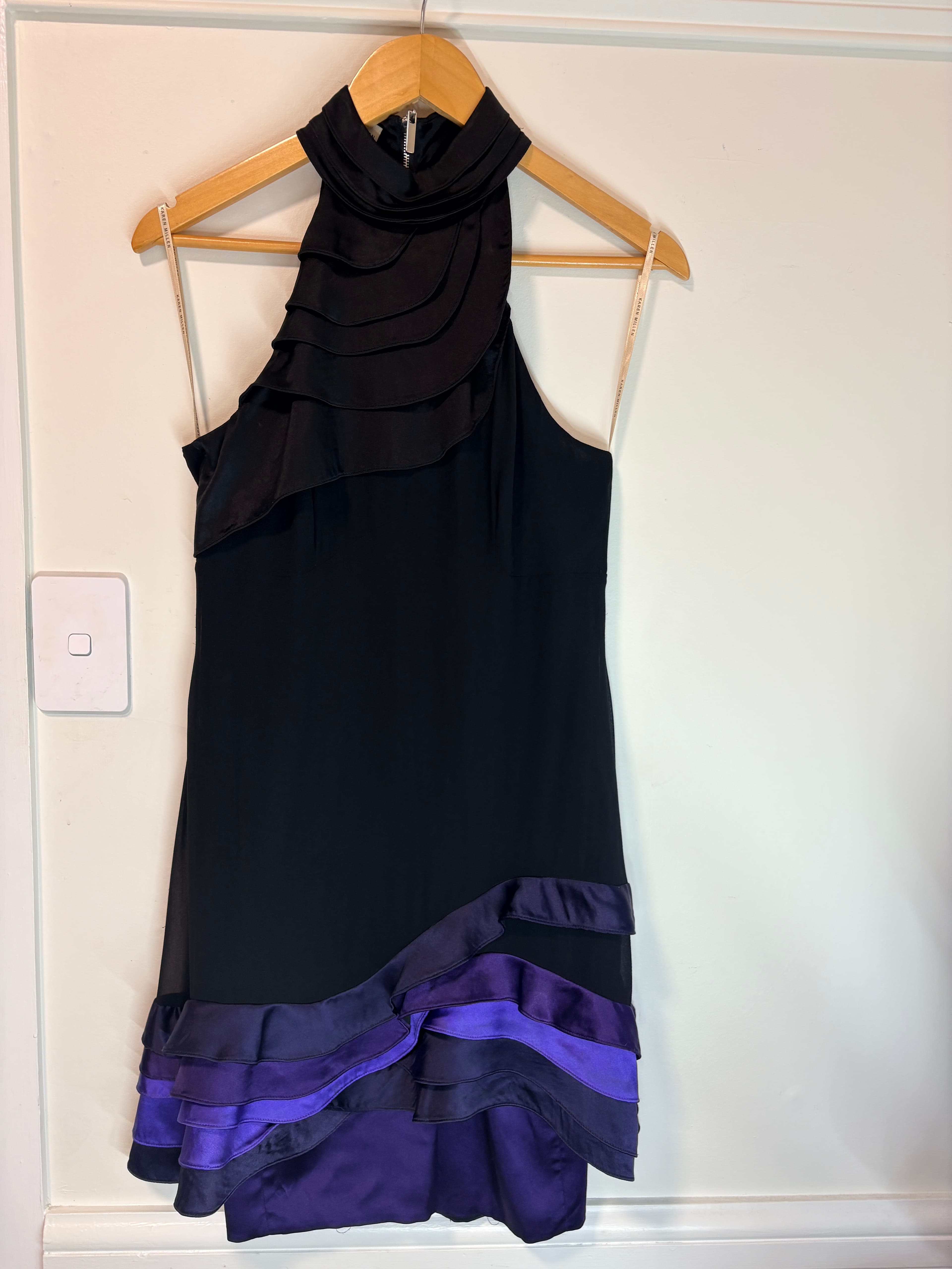 Tree of Life Off-Shoulder Crop Top Black Swiss Dot Mesh XS Y2K — photo 12 of 12