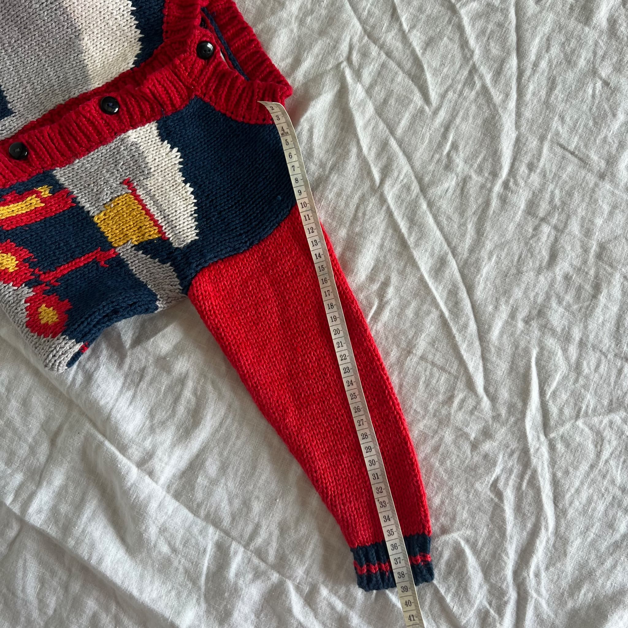 Baby Beluga Vintage Train Intarsia Knit Cardigan - 12 Months — photo 5 of 7