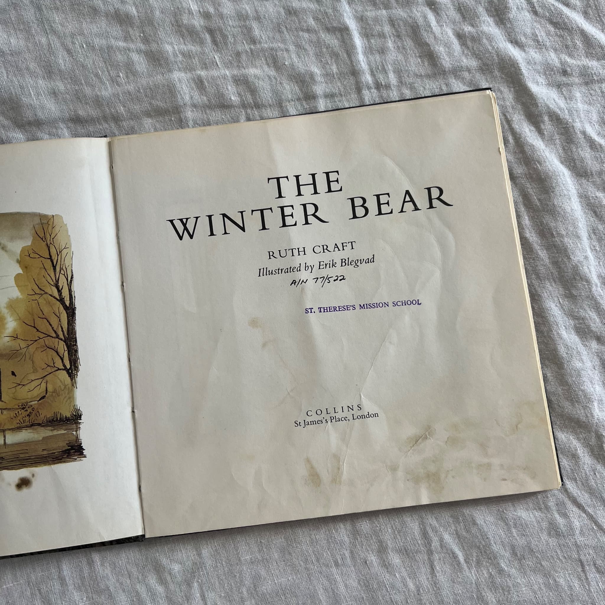 The Winter Bear by Ruth Craft and Erik Blegvad - Vintage Children's Book — photo 4 of 10