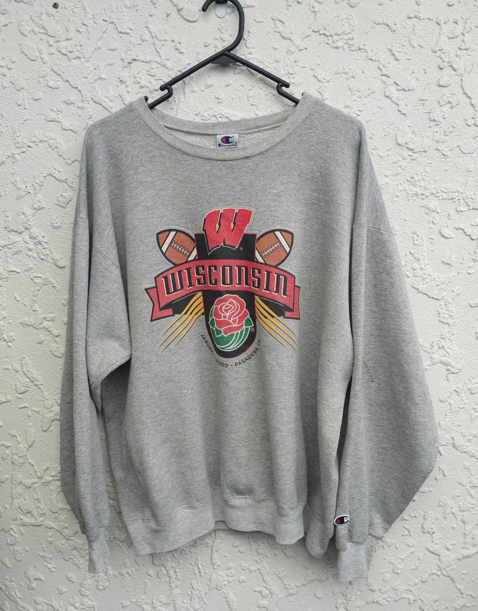 Champion Sweatshirt, 2000 Wisconsin Badgers Rose Bowl, size L