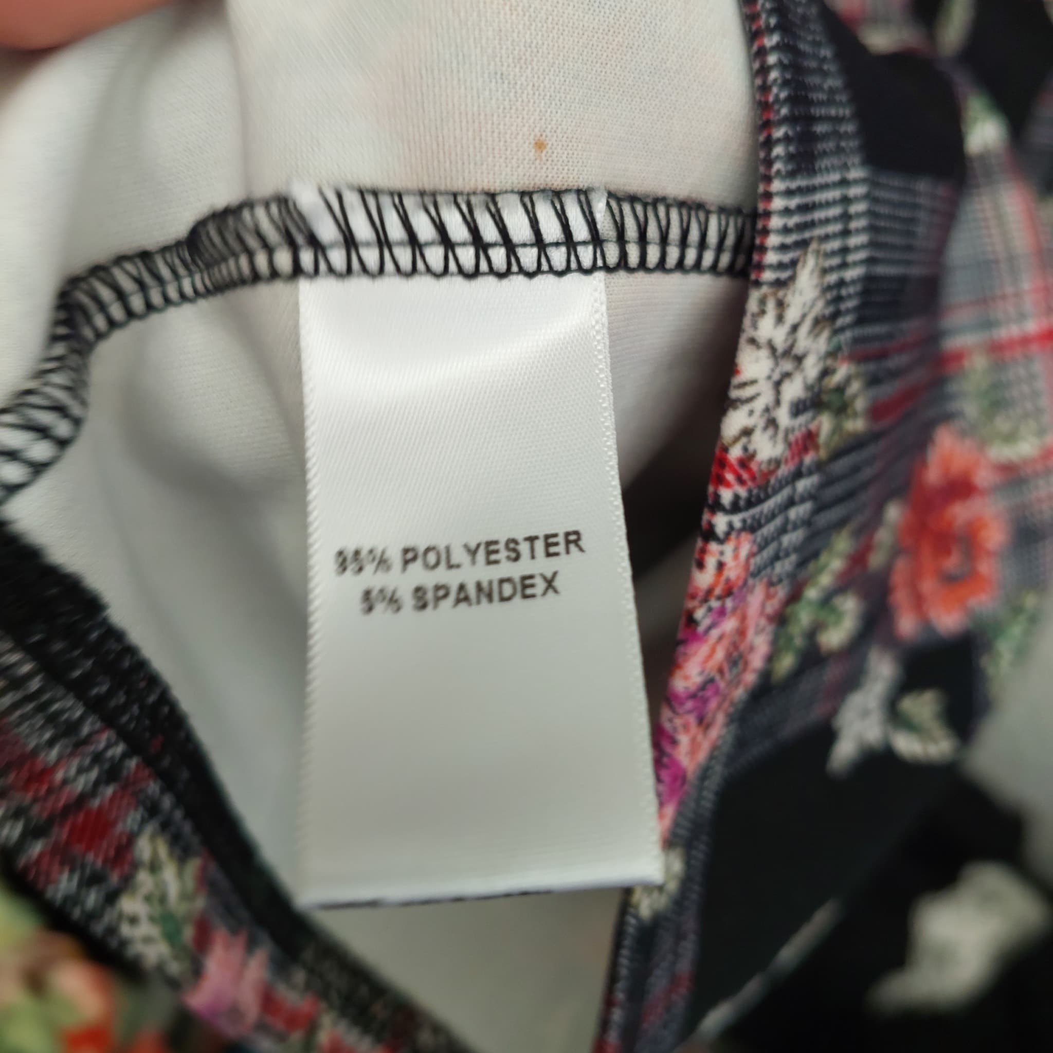 Contempo Sheath Dress, Floral and Plaid Print, Size 8 — photo 6 of 10