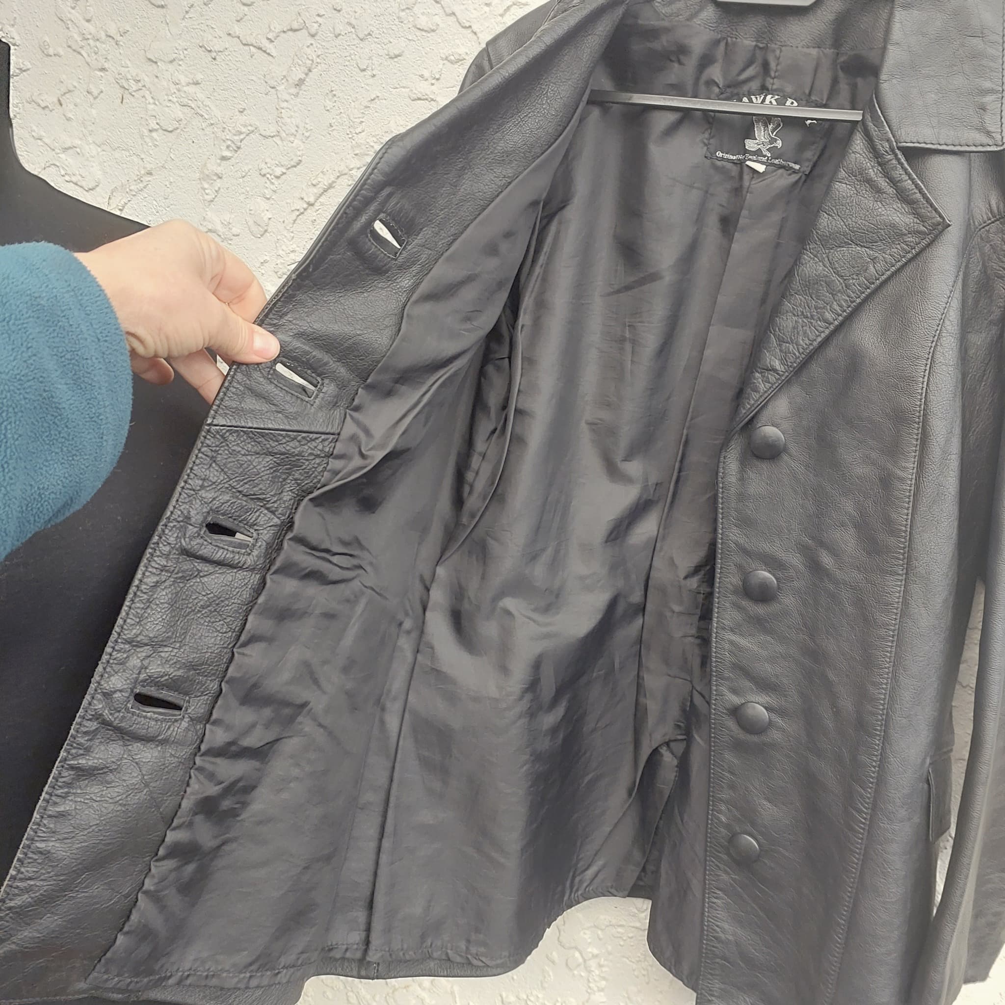 Hawk Bay Vintage Leather Blazer Jacket Black Size 10 — photo 9 of 10