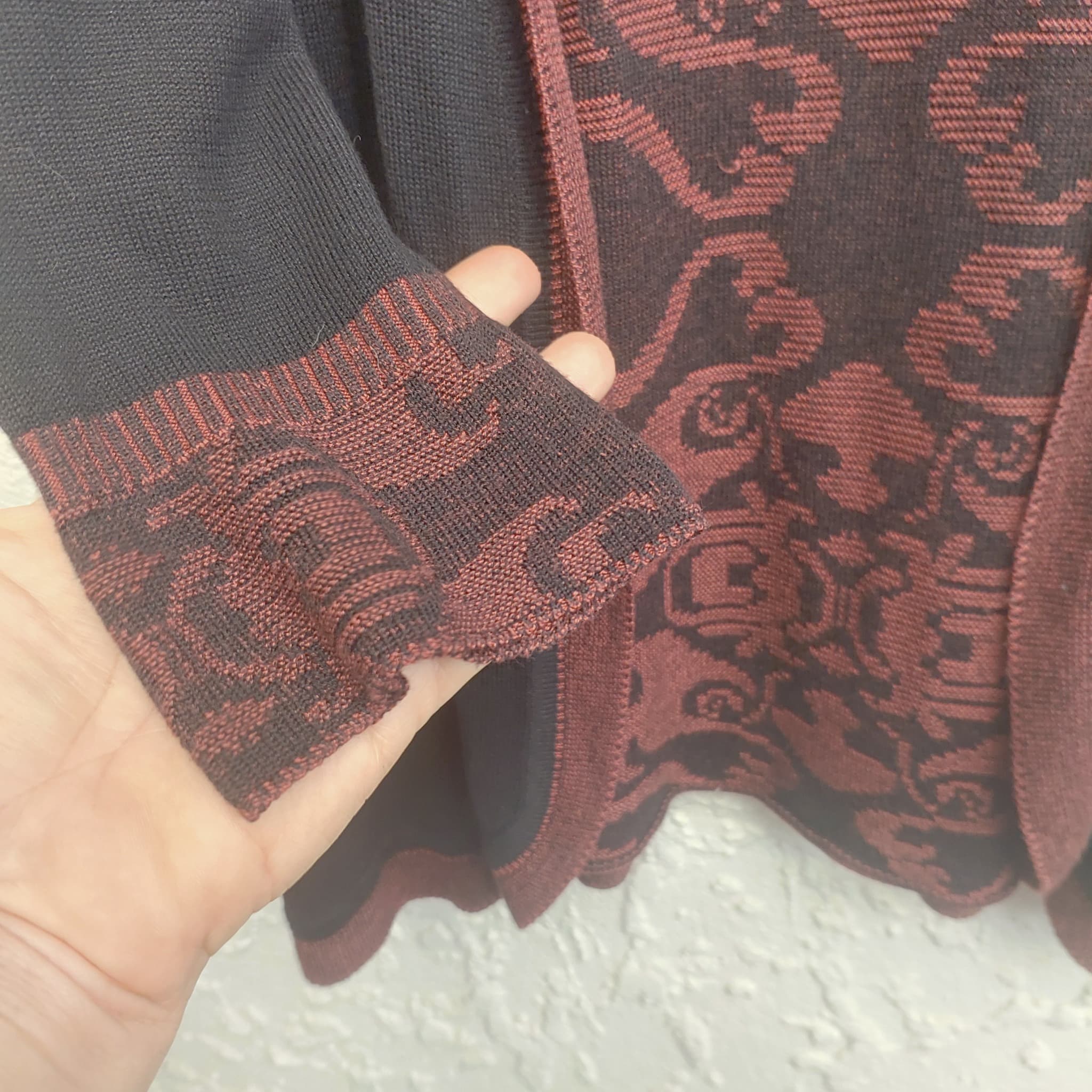 Purple Sage Twin Set Cardigan & Tank Top, Black & Red, Size M — photo 6 of 10