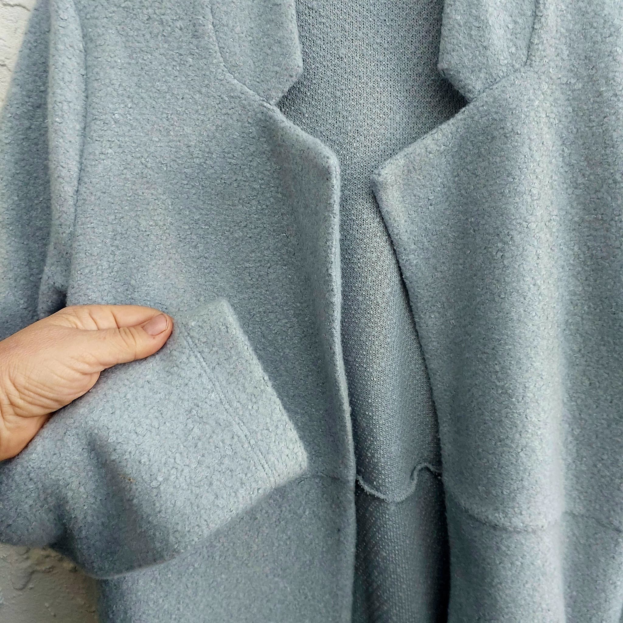 "Zest" Bouclé minimalist coat / coatigan , Size 8, like new — photo 7 of 10