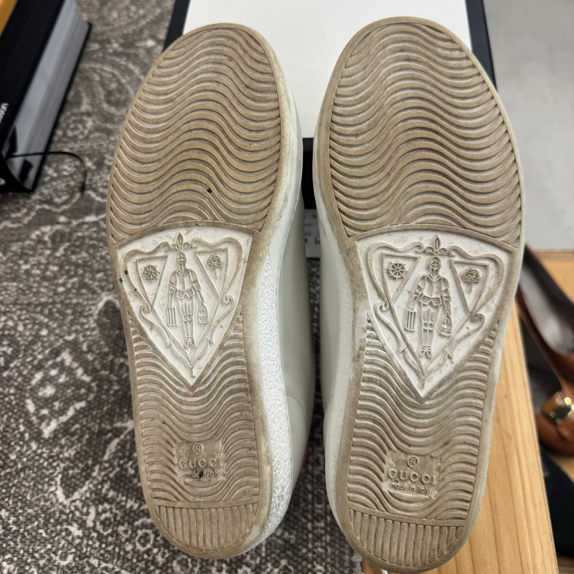 Gucci New Ace Sneakers With Pink Heel Tab — photo 5 of 5