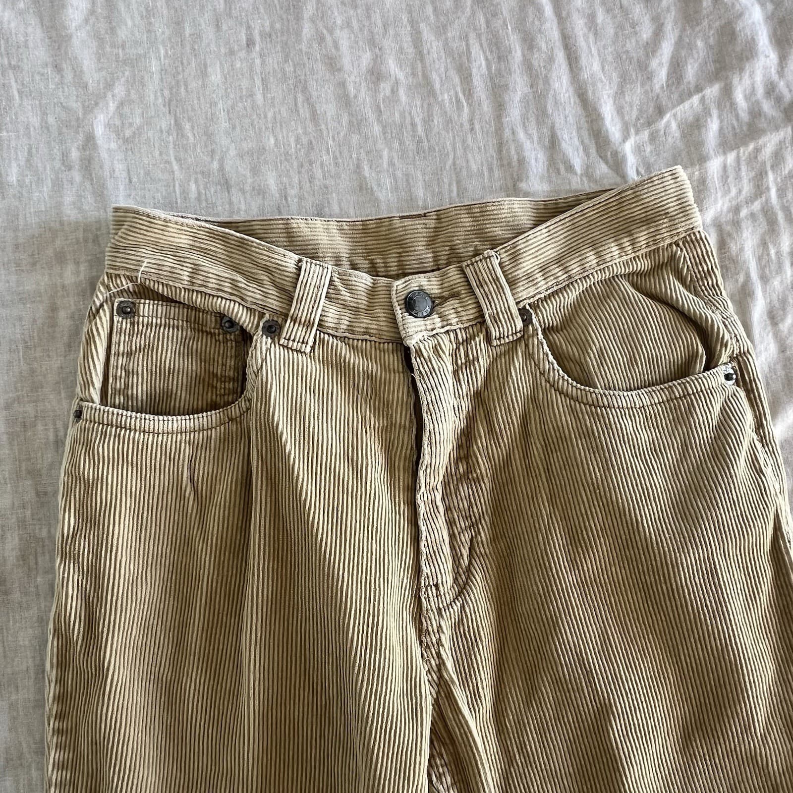 Vintage Esprit Corduroy Pants Beige Tan Bootcut Straight Leg Kids Girls Size 10 — photo 3 of 5