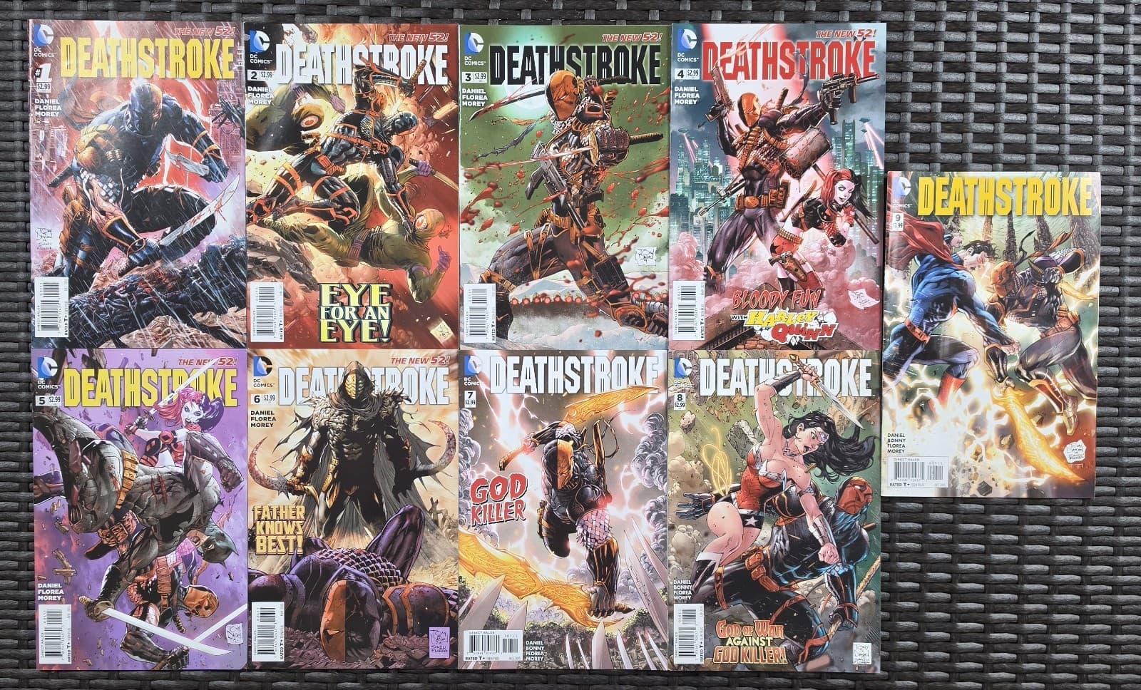 Deathstroke #1-9 Complete Run Set DC Comics New 52 2014 Harley Quinn, Superman — photo 3 of 13