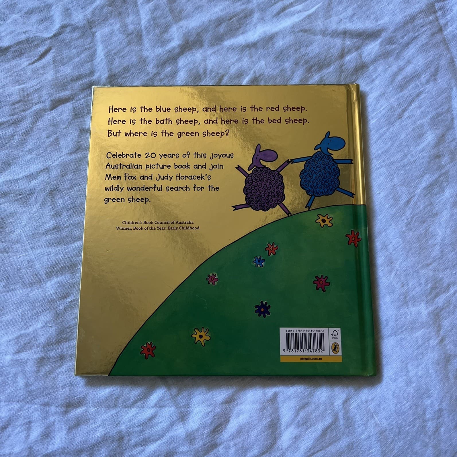 Where is the Green Sheep? Mem Fox Gold 20th Anniversary Edition Hardcover As New — photo 2 of 4