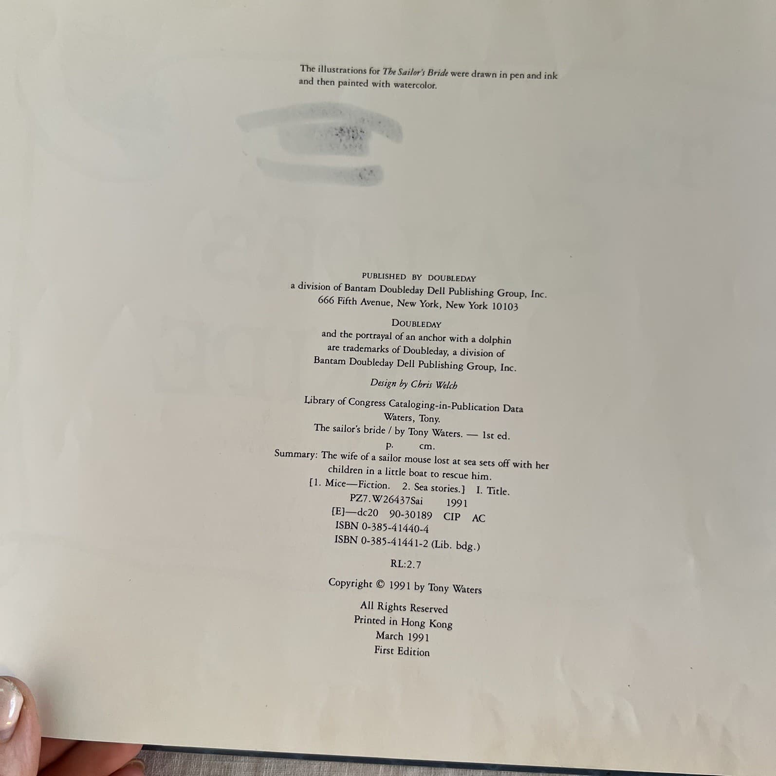 The Sailor's Bride Tony Waters Hardcover Picture Book Ex-Library Classic Vintage — photo 7 of 7