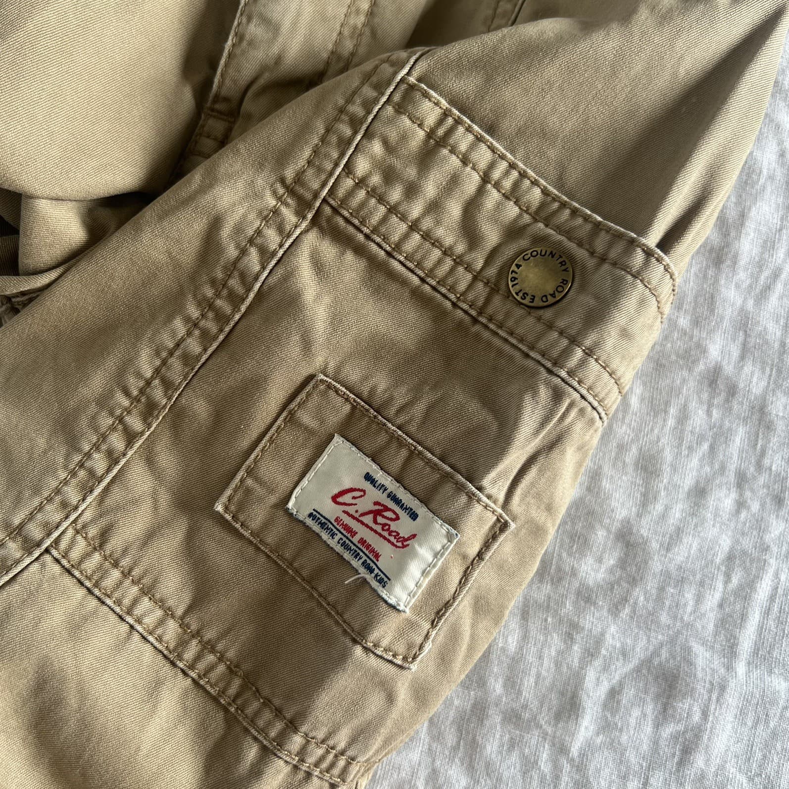 Country Road Boys Cargo Pants Size 2 Khaki Tan Cotton Adjust Waist Chino — photo 5 of 6