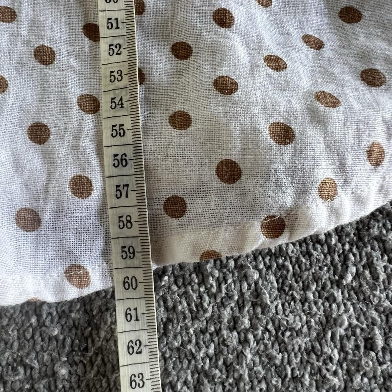 Kinga Csilla Linen Blouse White Beige Polka Dot Peasant Top Size 6 Cottagecore — photo 7 of 8