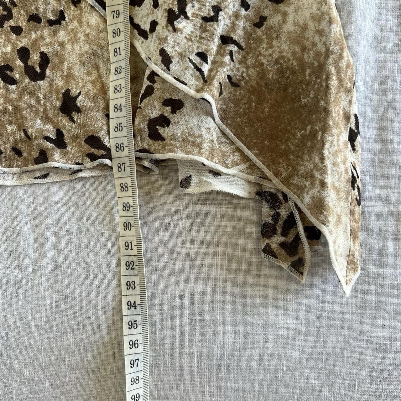 Animale Vintage Leopard Midi Skirt M Viscose Asymmetric Handkerchief Mesh Y2K — photo 4 of 8