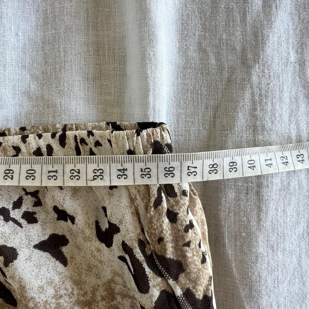 Animale Vintage Leopard Midi Skirt M Viscose Asymmetric Handkerchief Mesh Y2K — photo 5 of 8