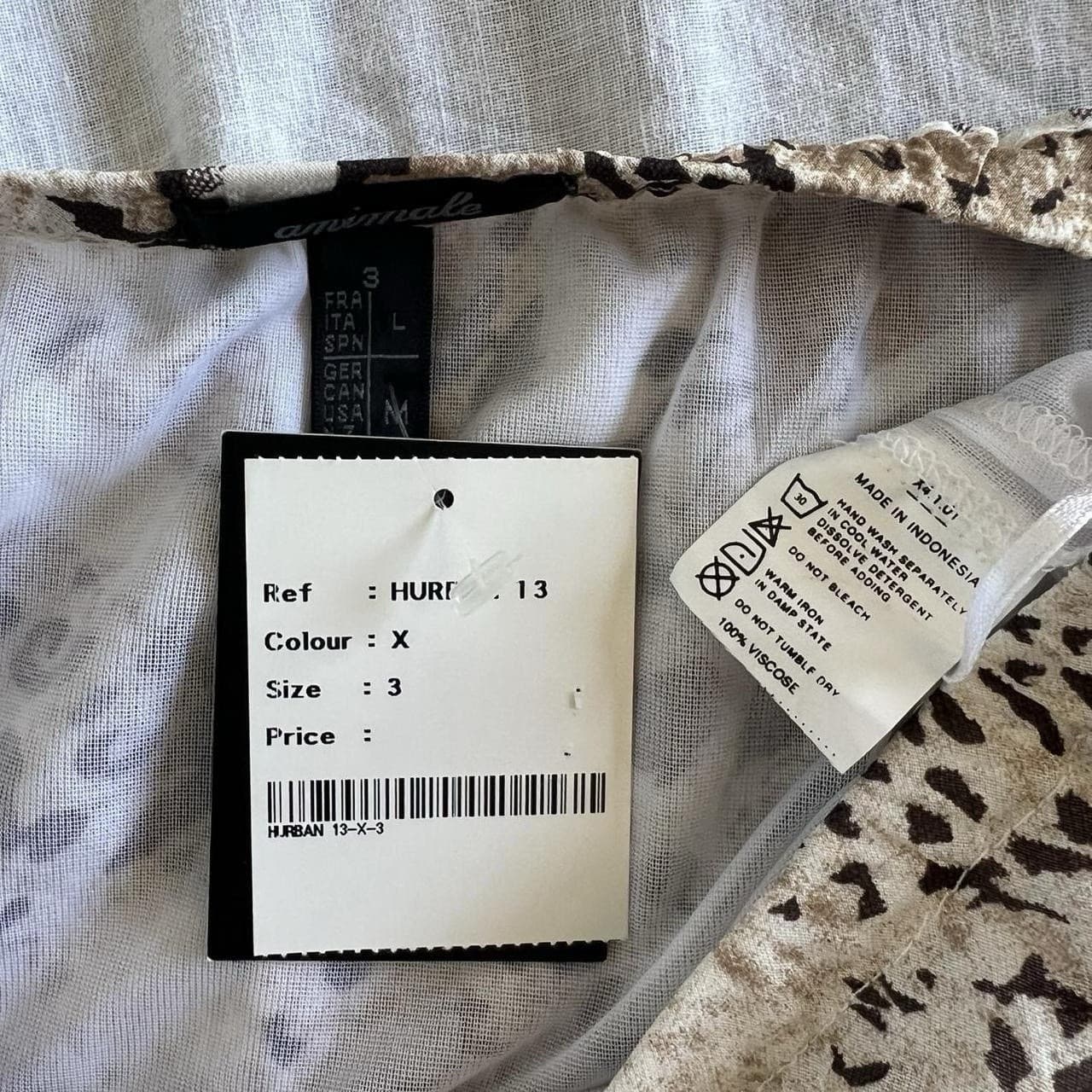 Animale Vintage Leopard Midi Skirt M Viscose Asymmetric Handkerchief Mesh Y2K — photo 6 of 8