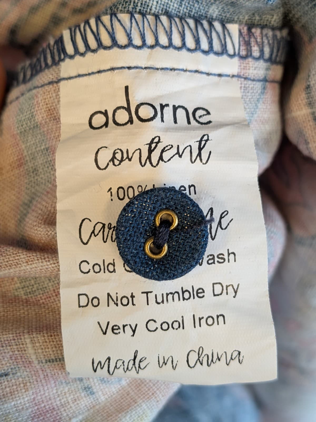 Adorne Oversized Longline Shirt Paisley Print Linen Blue Multicolour AU 14 US 10 — photo 10 of 11