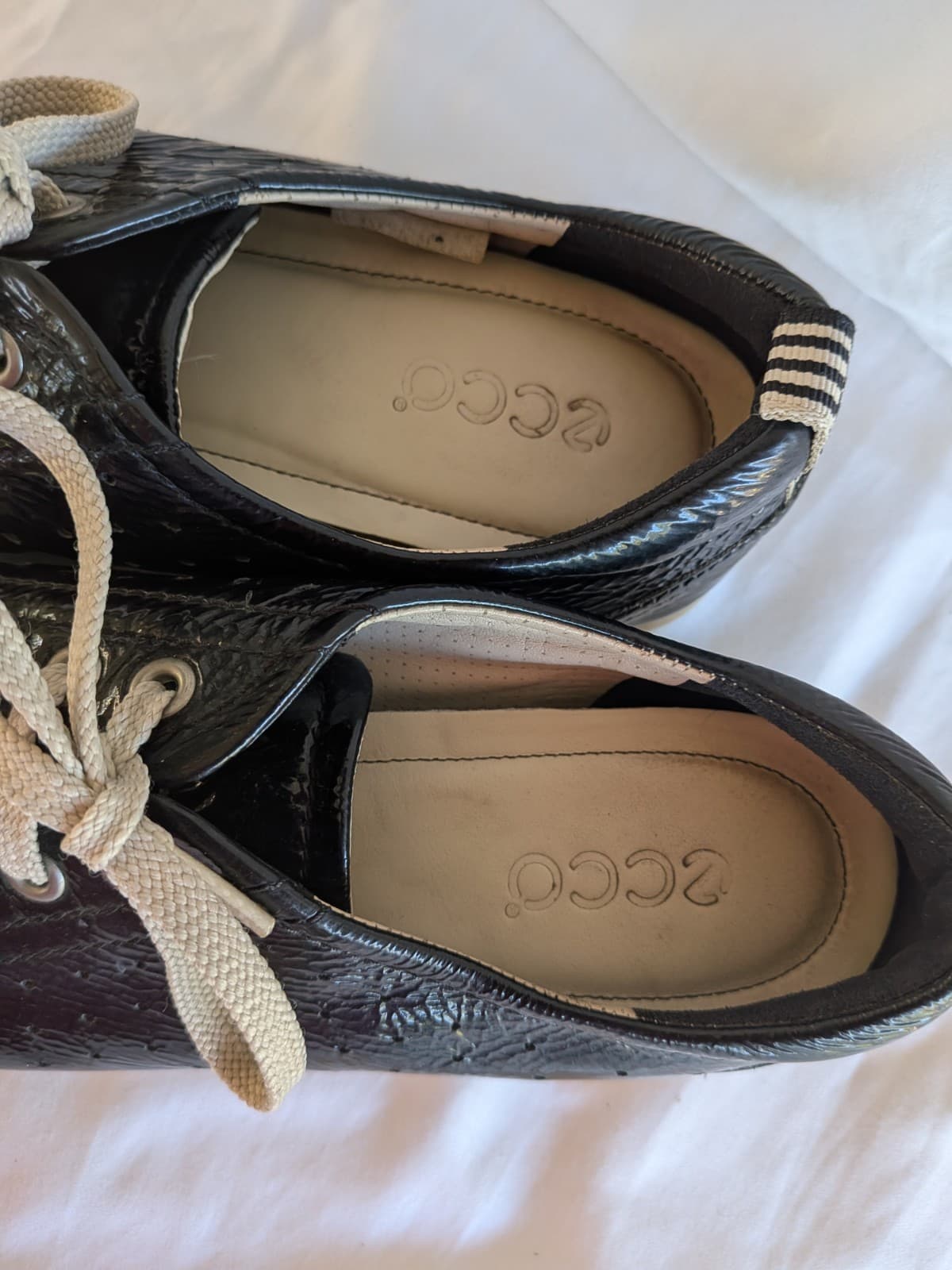 ECCO Womens Leather Lace Up Shoes Size EU 38 Black Casual Comfort Walking — photo 7 of 11