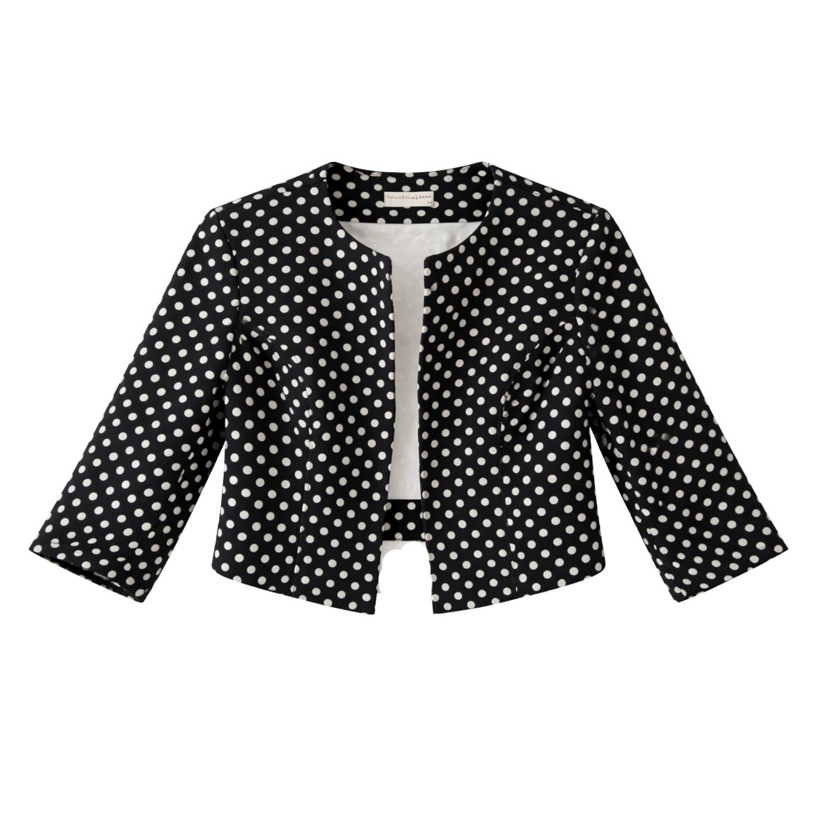 Leina Broughton Jacket Size Aus 14 Us 10 Black White Polka Dot Ponte Stretch