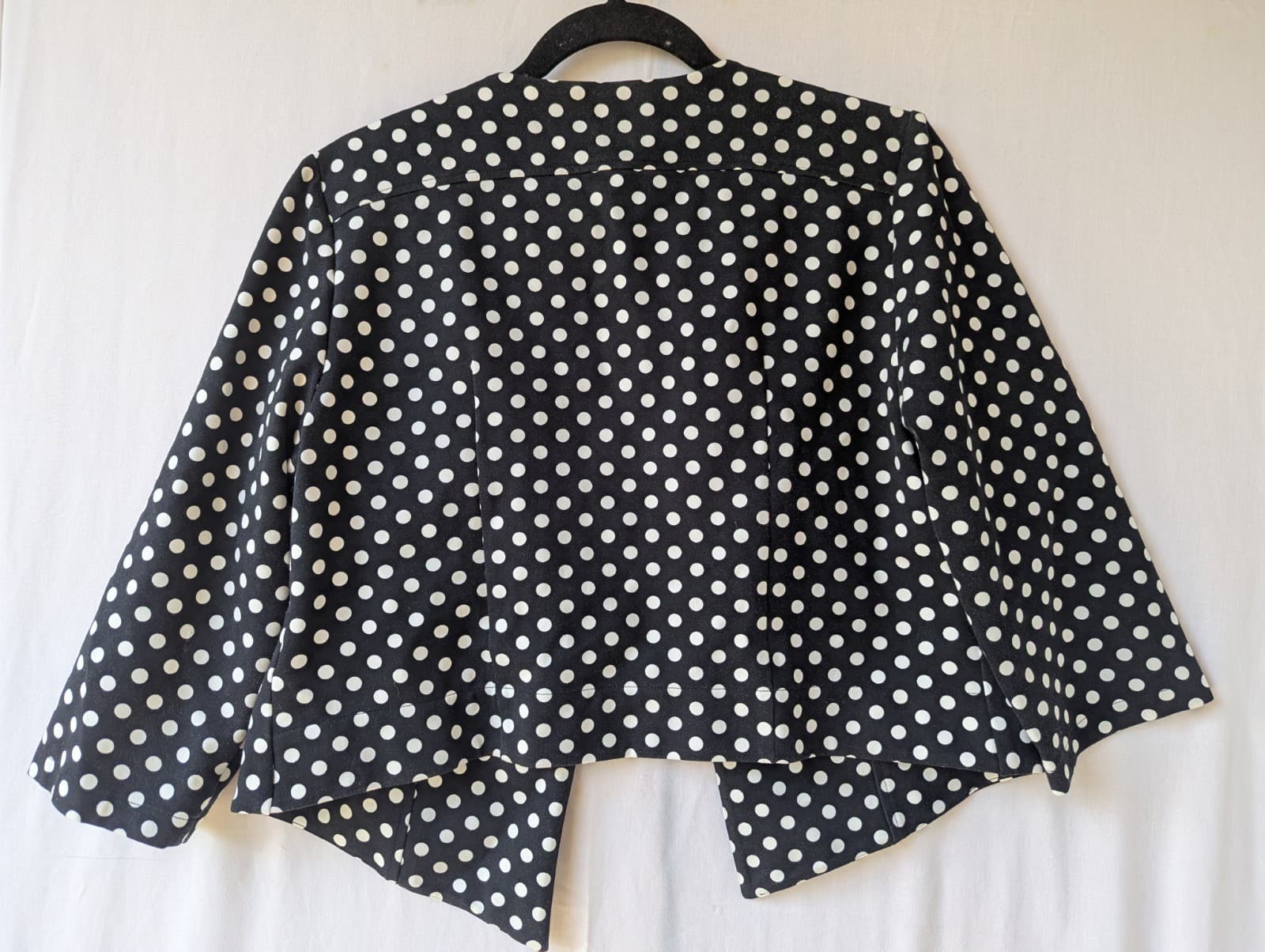 Leina Broughton Jacket Size Aus 14 Us 10 Black White Polka Dot Ponte Stretch — photo 9 of 9