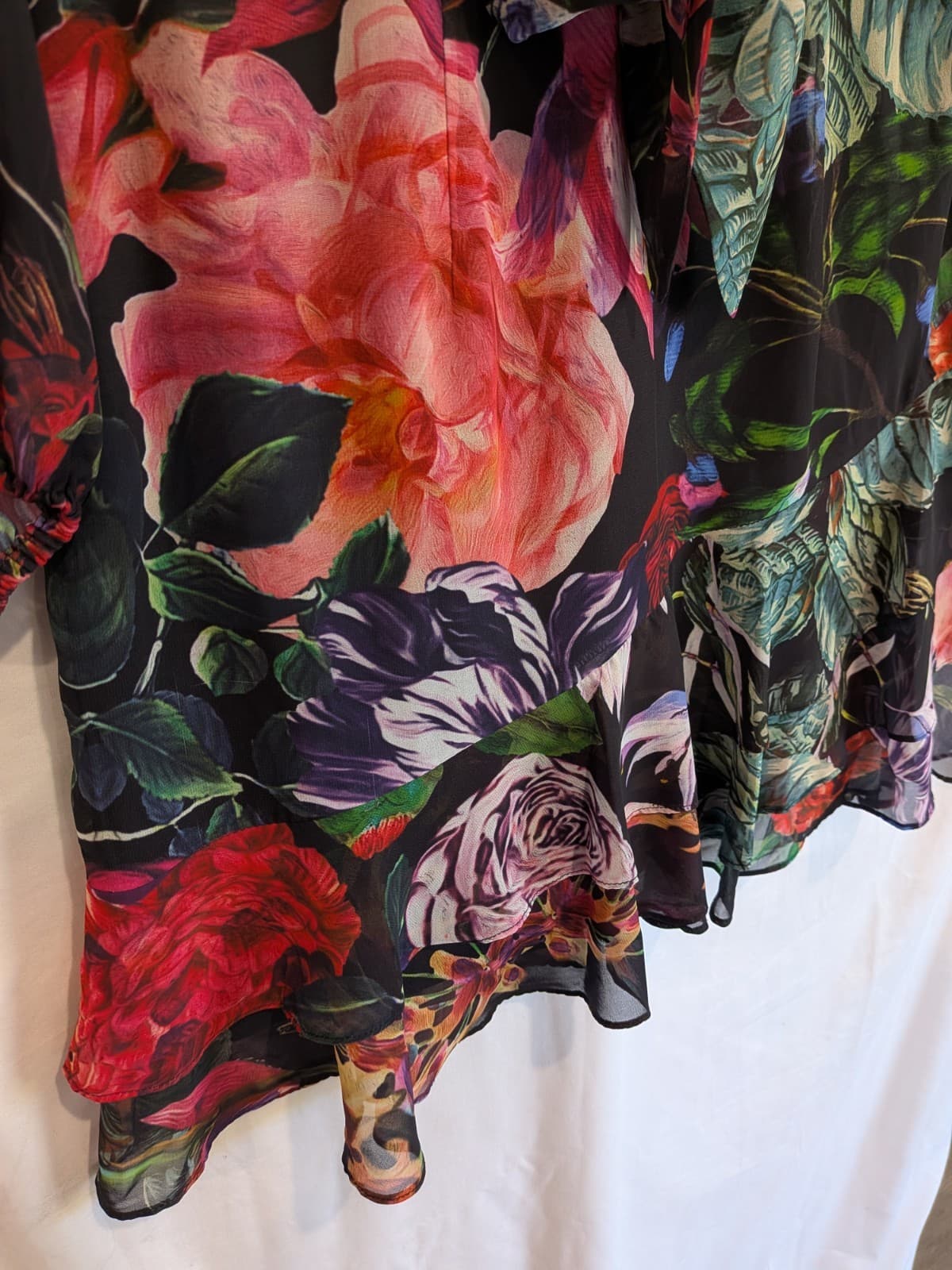 Sheike Dress AU 12 US 8 Floral Mini Tie Front Long Sleeve Party Cocktail Event — photo 5 of 12