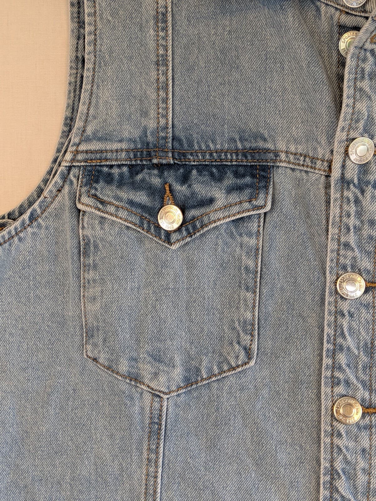 Sportsgirl Denim Button Front Sleeveless Dress Blue AU 18 US 14 Casual Summer — photo 4 of 10