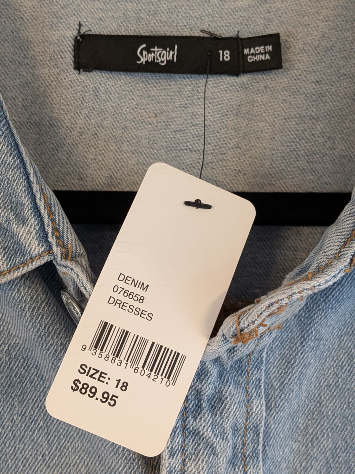 Sportsgirl Denim Button Front Sleeveless Dress Blue AU 18 US 14 Casual Summer — photo 7 of 10