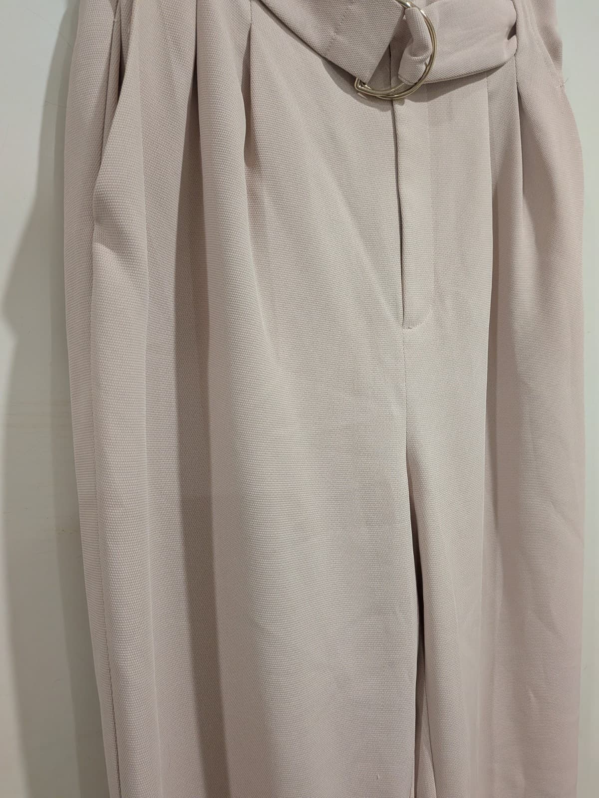 Sheike Wide Leg Pants Size 10 Blush Pink High Rise Belted Dress Career Work — photo 3 of 11