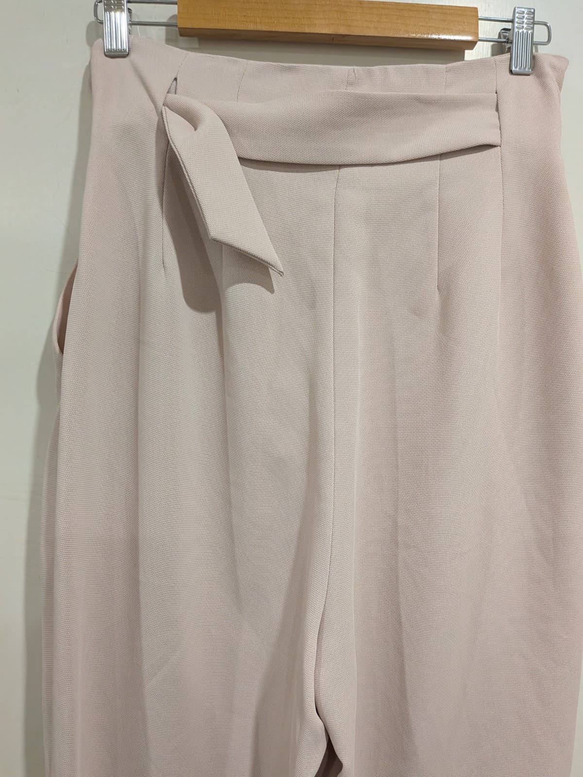 Sheike Wide Leg Pants Size 10 Blush Pink High Rise Belted Dress Career Work — photo 8 of 11