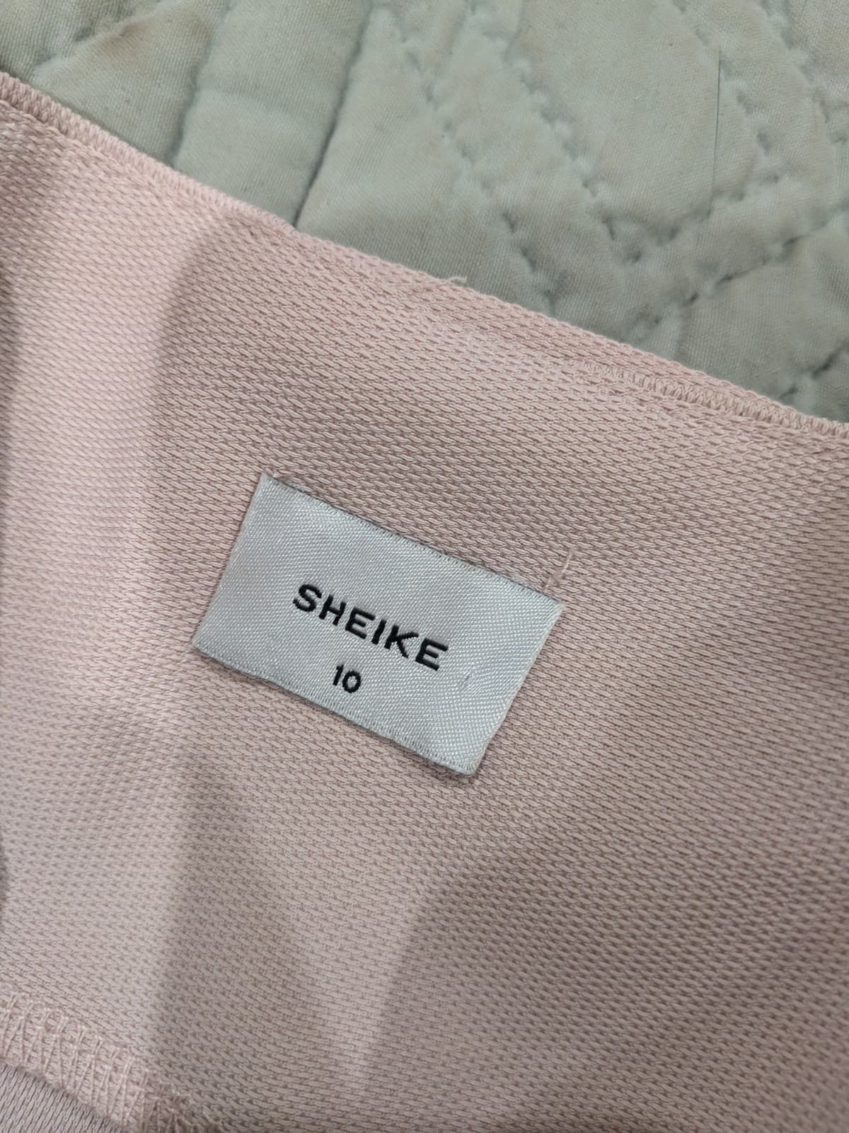 Sheike Wide Leg Pants Size 10 Blush Pink High Rise Belted Dress Career Work — photo 10 of 11