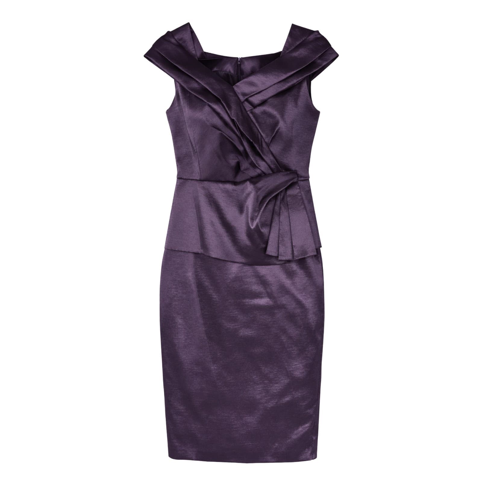 Anthea Crawford Dress Cocktail Pencil Purple Formal Wedding Size 12 AUS 8 US — photo 1 of 11