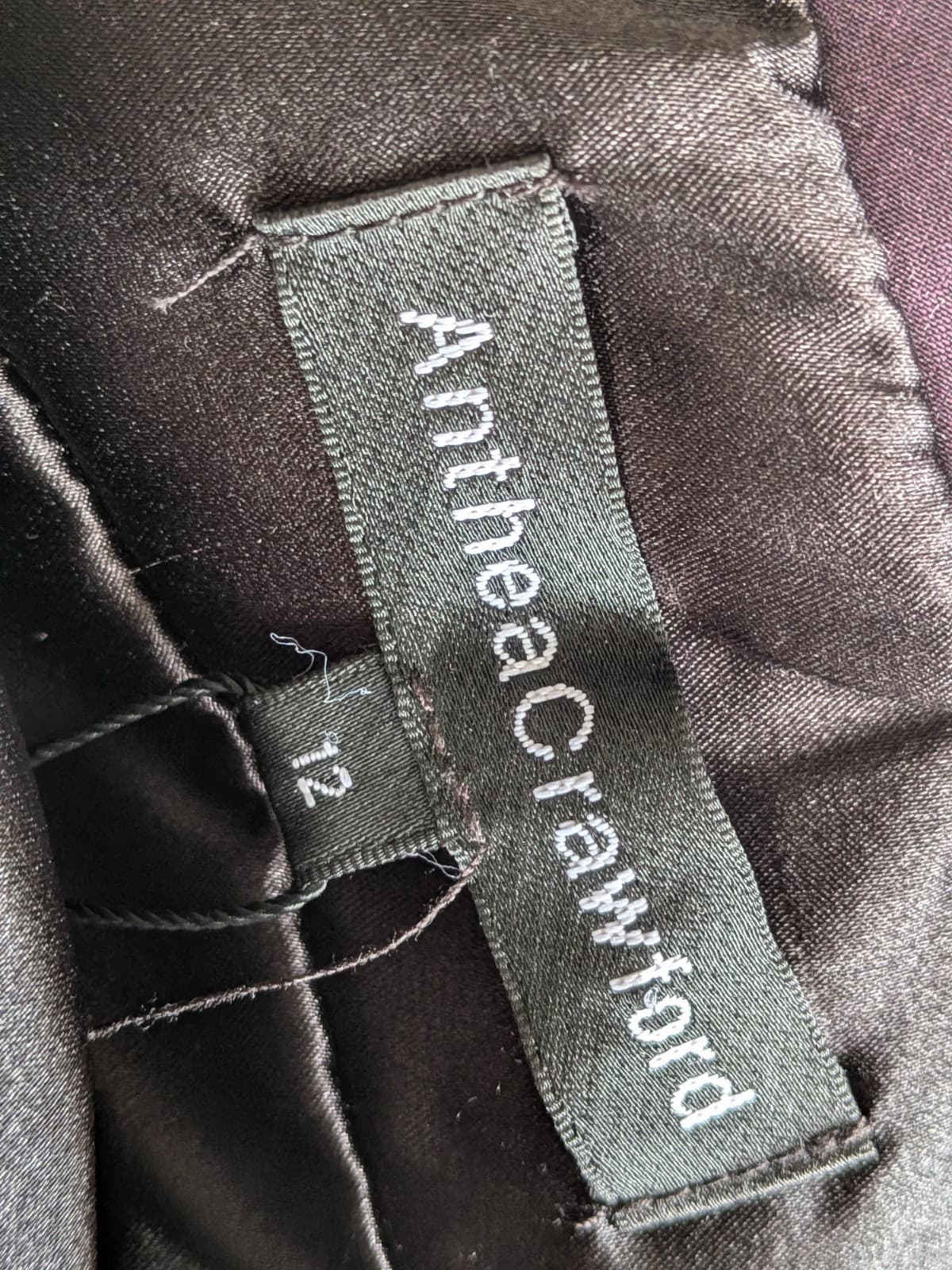 Anthea Crawford Dress Cocktail Pencil Purple Formal Wedding Size 12 AUS 8 US — photo 11 of 11