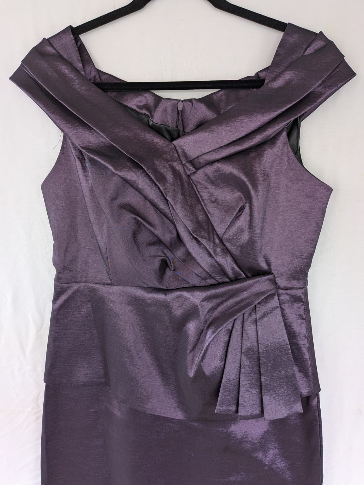 Anthea Crawford Dress Cocktail Pencil Purple Formal Wedding Size 12 AUS 8 US — photo 6 of 11