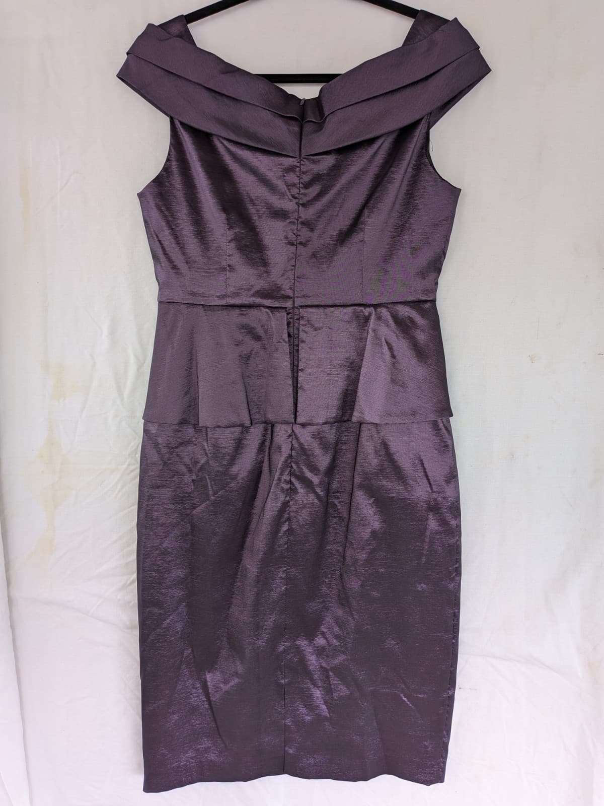 Anthea Crawford Dress Cocktail Pencil Purple Formal Wedding Size 12 AUS 8 US — photo 8 of 11