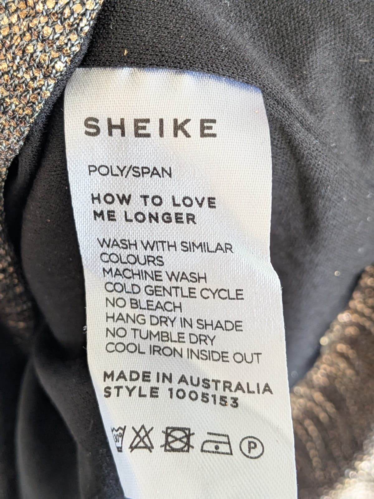 Sheike Womens Cocktail Dress Gold Metallic Ruched Long Sleeve Stretch Size 14 — photo 10 of 12
