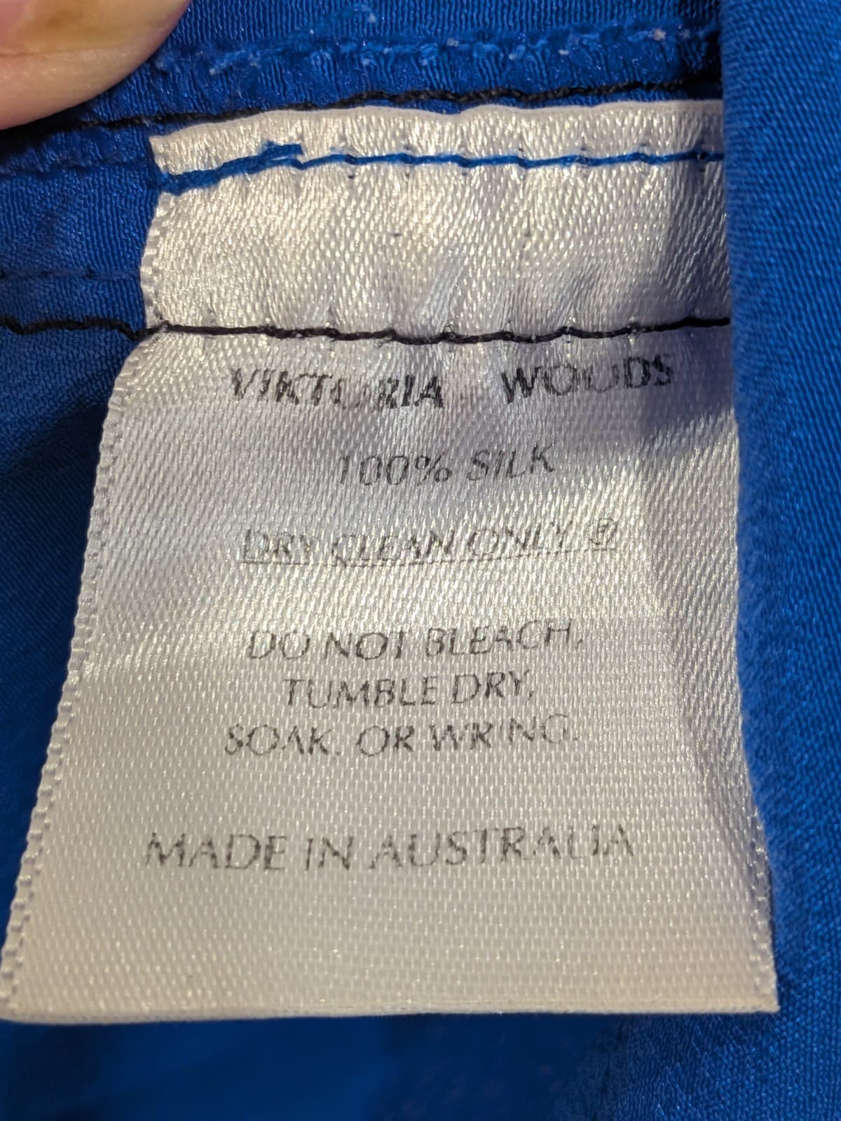 Viktoria + Woods Silk Tank Top AU 12 Size 3 Blue Sleeveless Blouse Minimalist — photo 7 of 11