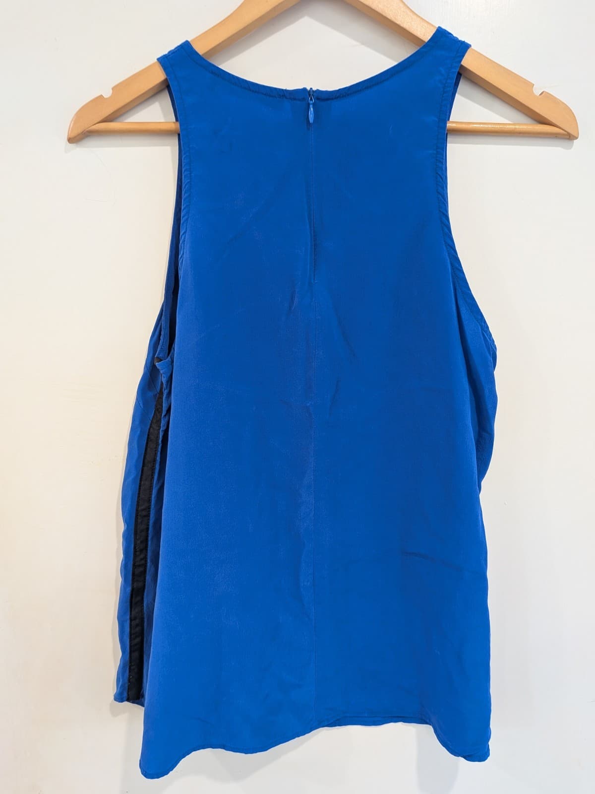 Viktoria + Woods Silk Tank Top AU 12 Size 3 Blue Sleeveless Blouse Minimalist — photo 9 of 11
