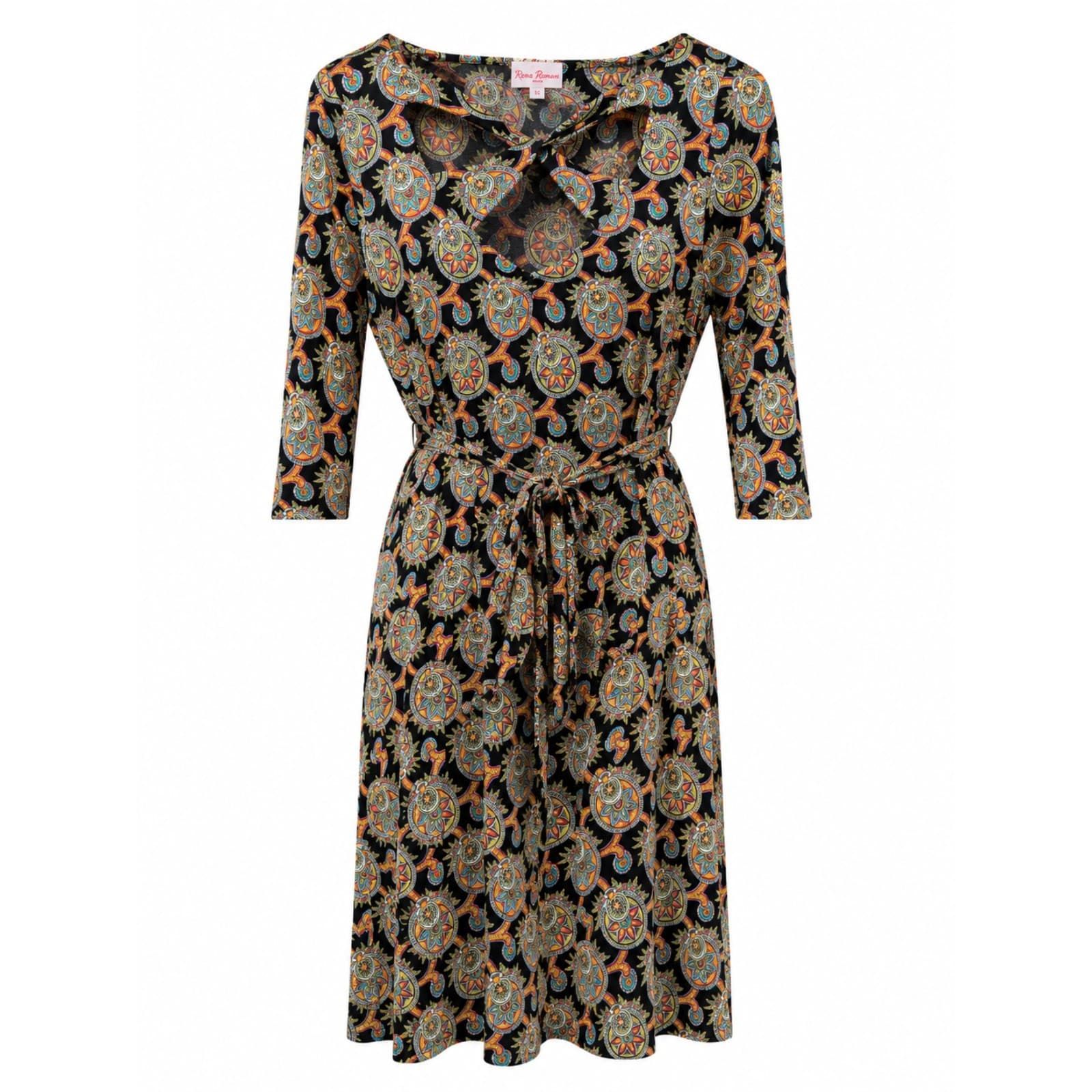 Leona Edmiston Frocks Dress 4 Aus 14 Paisley Boho Stretch Jersey Cocktail Party — photo 1 of 9