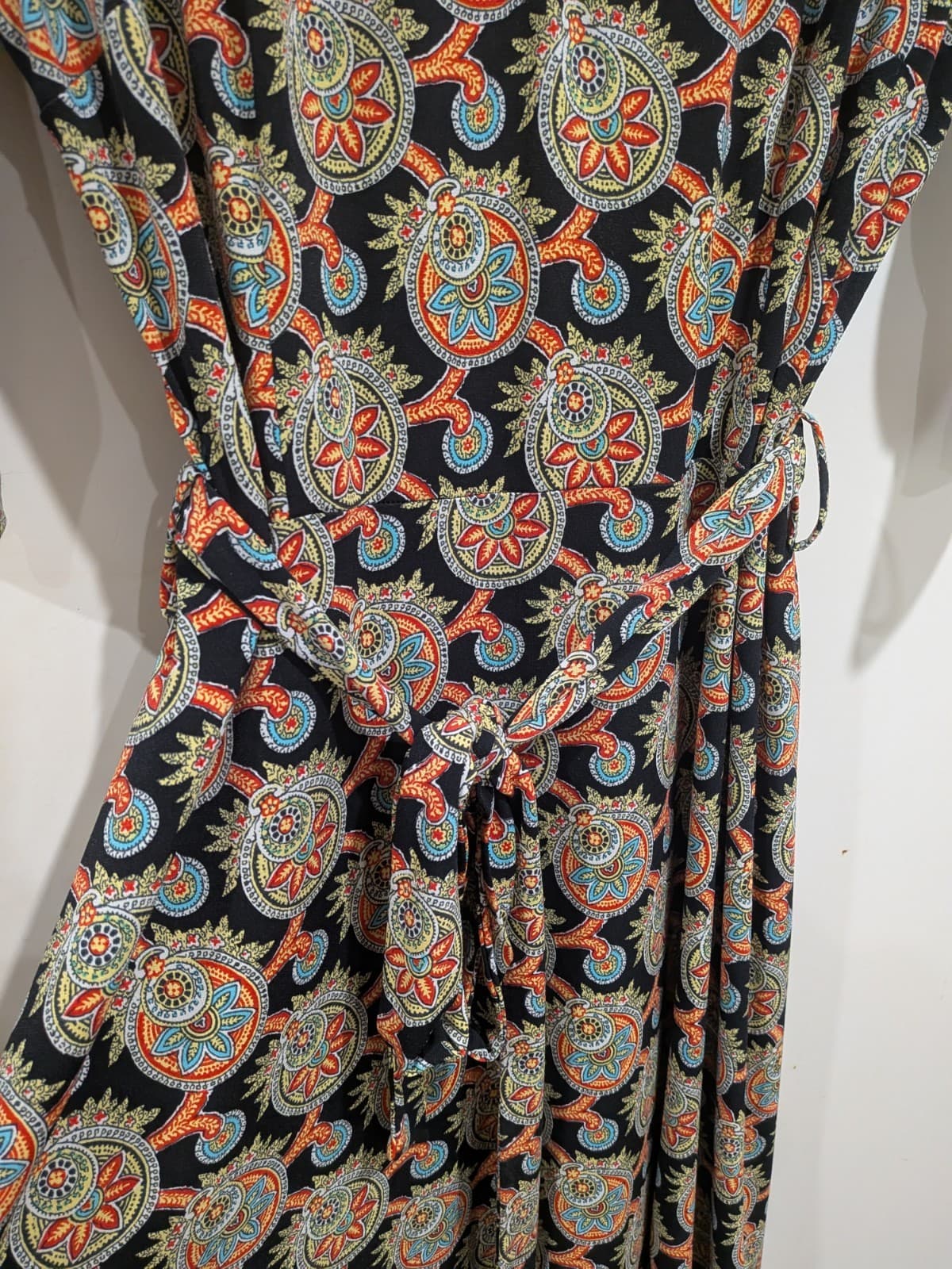 Leona Edmiston Frocks Dress 4 Aus 14 Paisley Boho Stretch Jersey Cocktail Party — photo 3 of 9