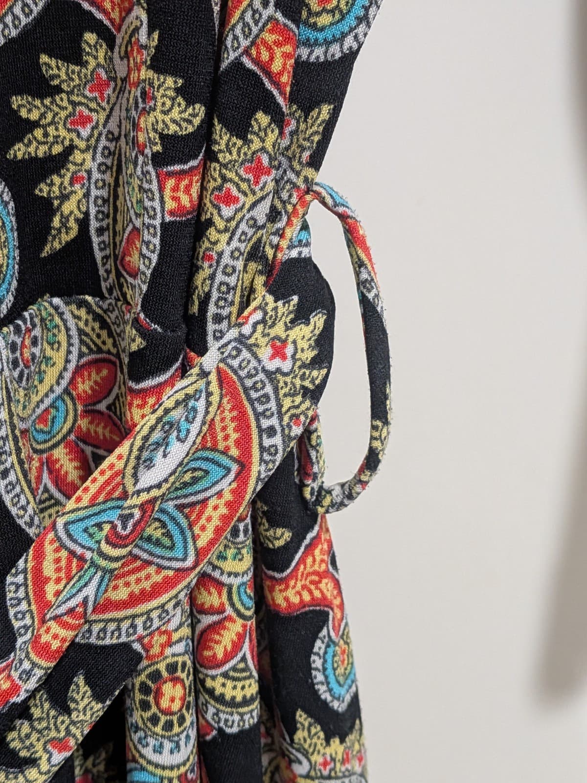 Leona Edmiston Frocks Dress 4 Aus 14 Paisley Boho Stretch Jersey Cocktail Party — photo 7 of 9