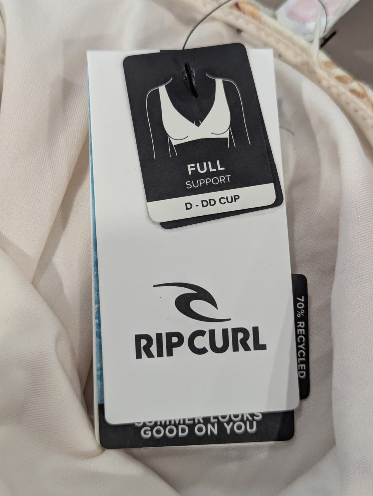 Rip Curl Swimsuit Plus Size 2XL D DD Cup Floral One Piece White Peach Adjustable — photo 14 of 17